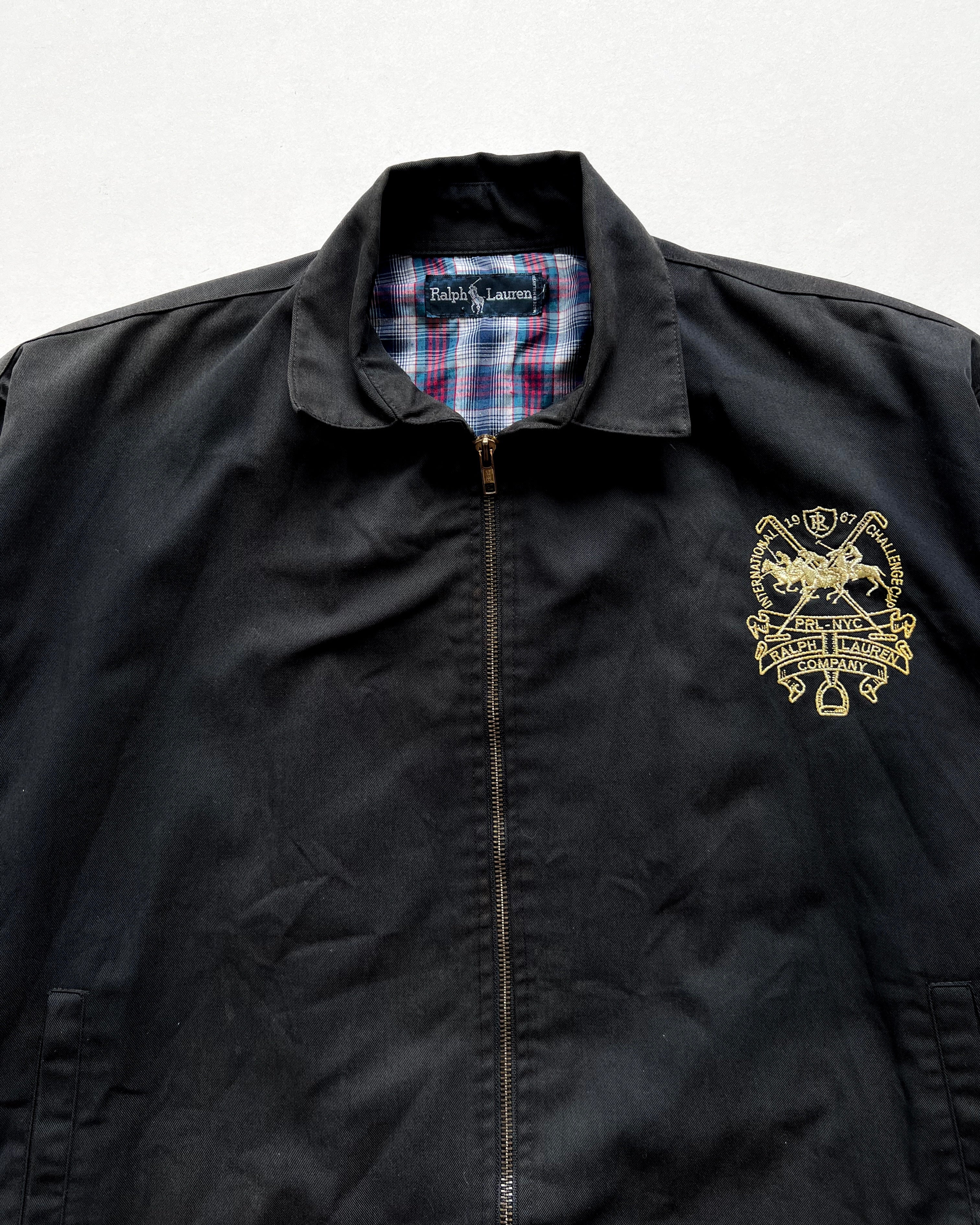 1990S BLACK RALPH LAUREN HARINGTON JACKET (L)