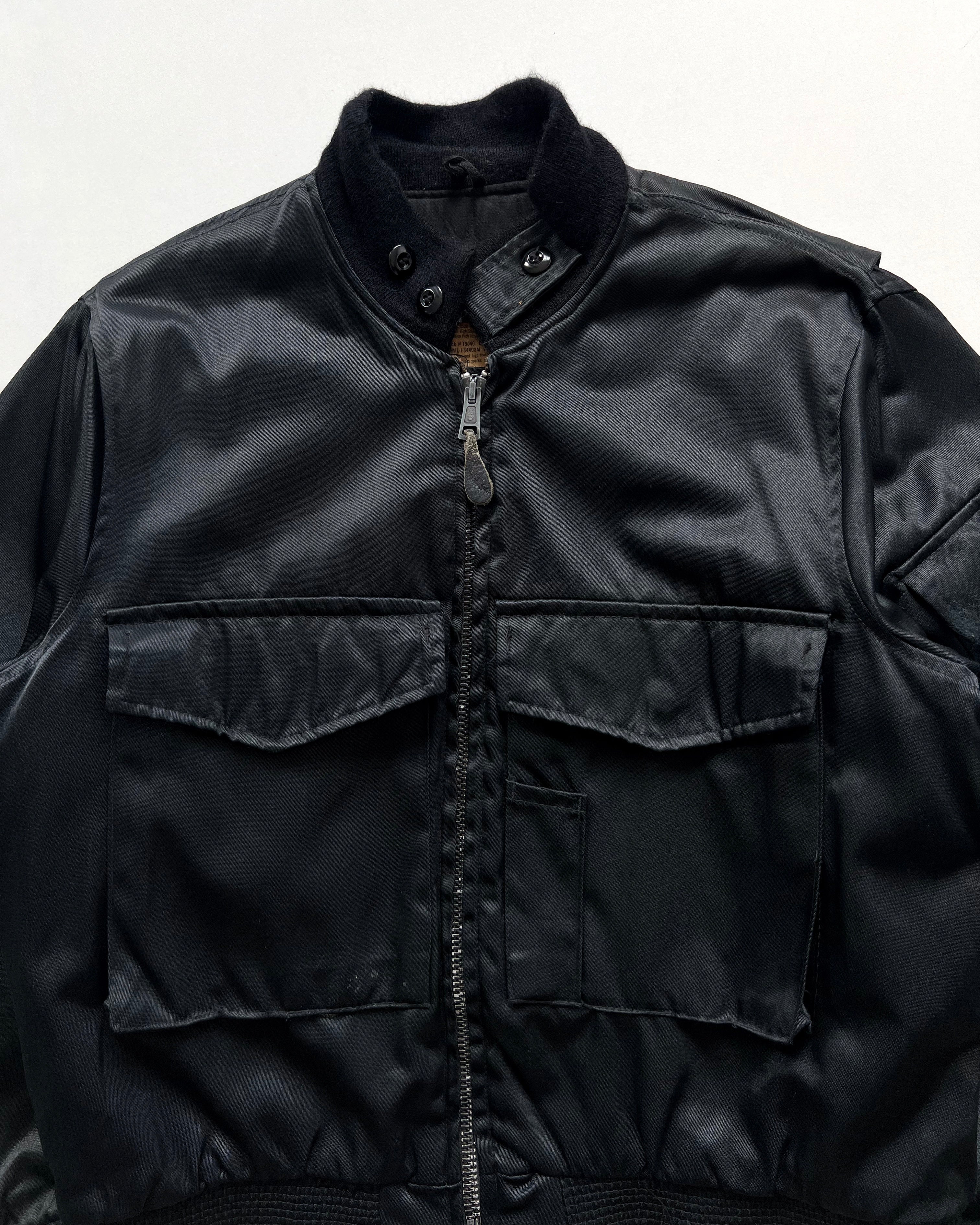 1980S BLACK USAF TG8-WEP TITAN FLIGHT JACKET (L)