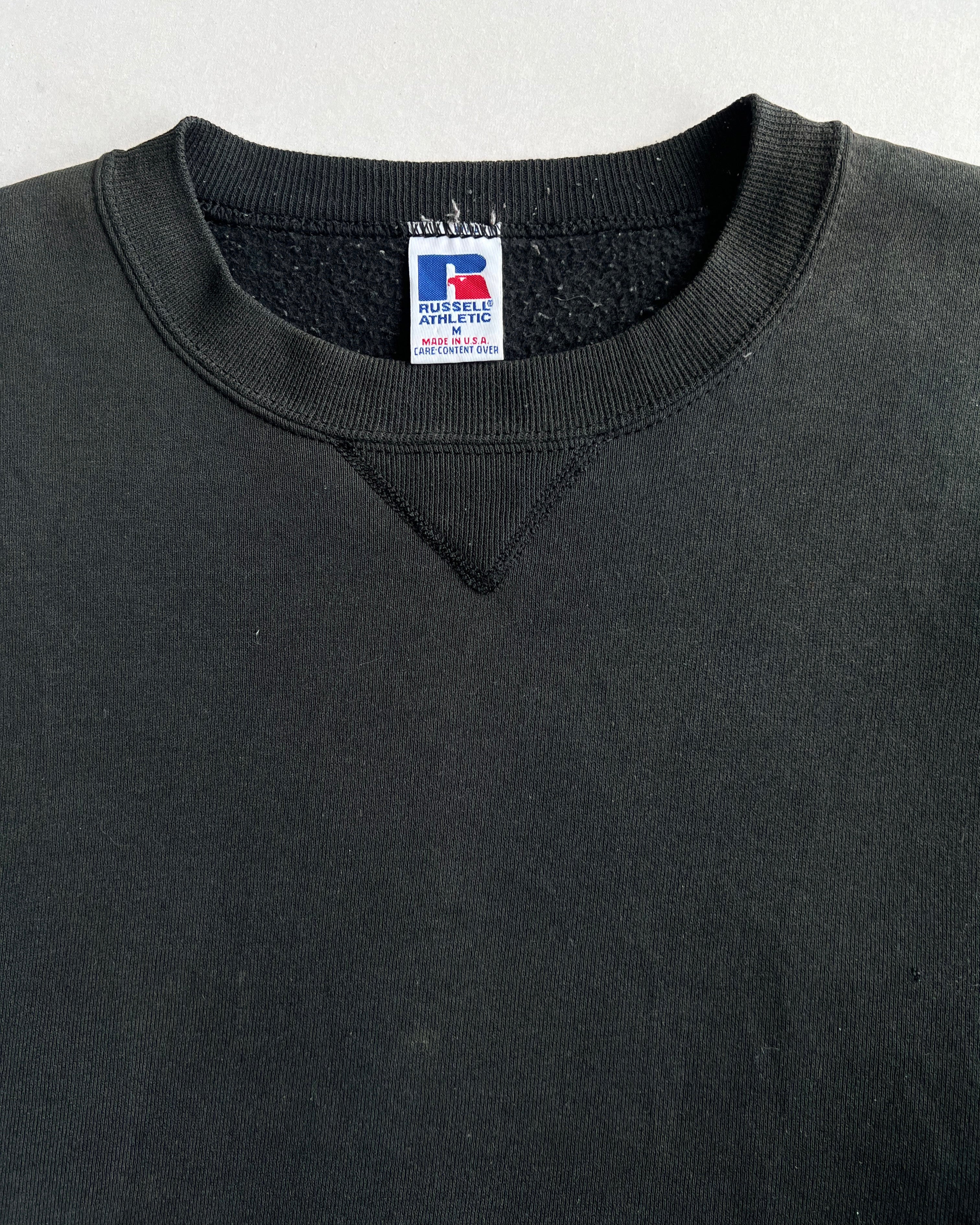 1990S RUSSELL BLACK BLANK SWEATSHIRT (M)