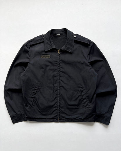 1970S BLACK US NAVY WINDBREAKER JACKET (L)