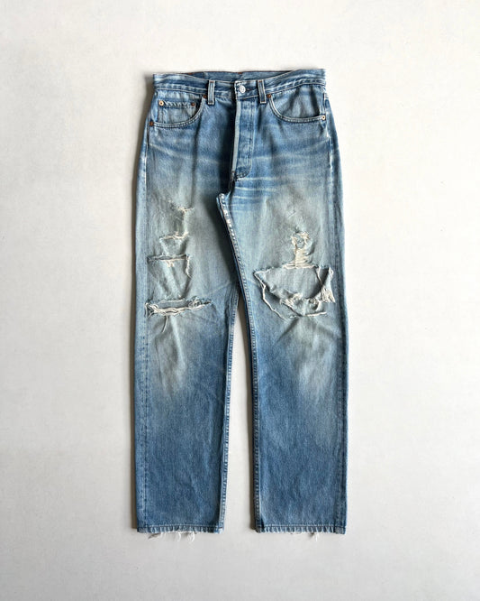 1990S FADED LEVI'S 501 DISTRESSED JEANS (31)