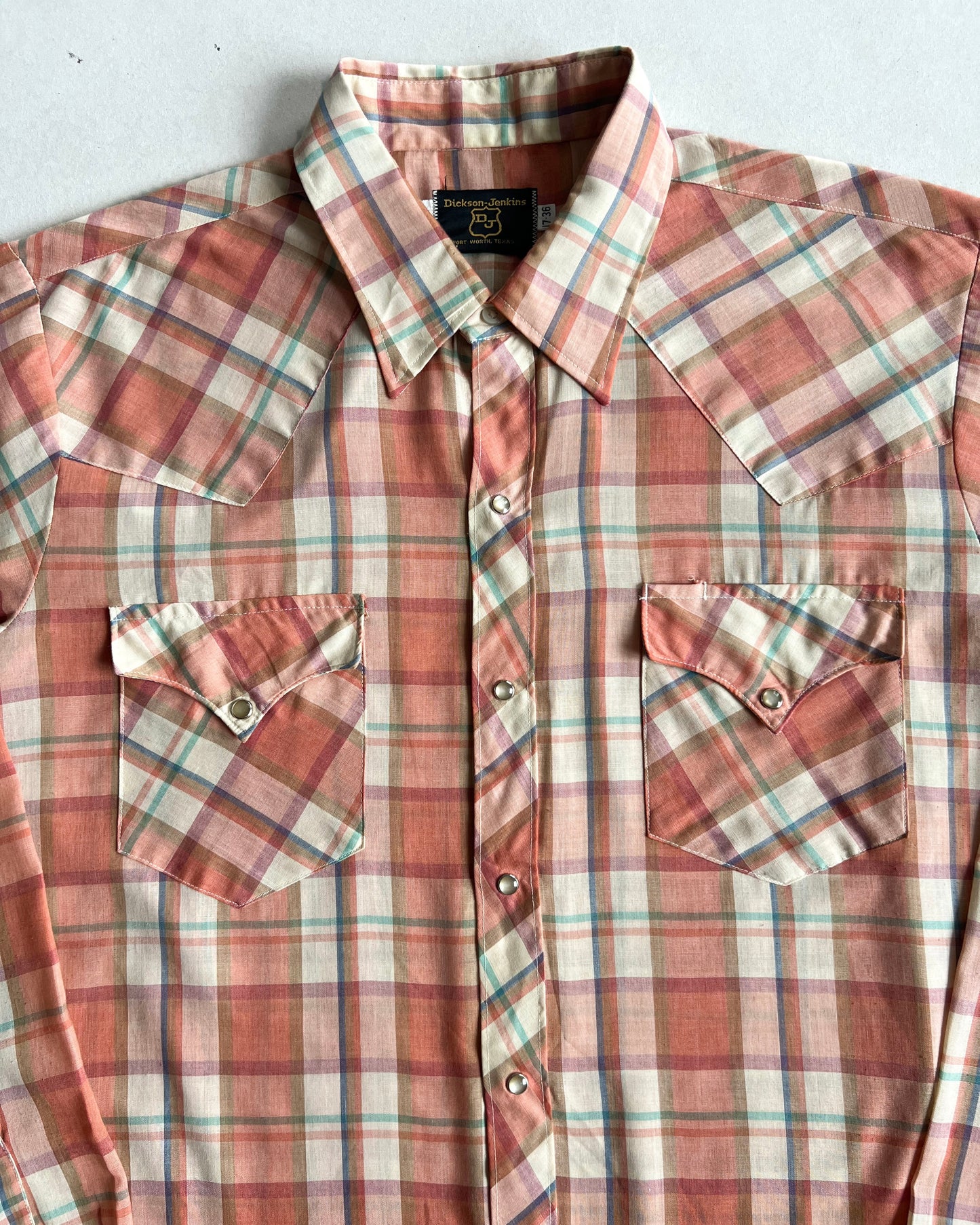 1970S WESTERN PLAID FLANNEL (L/XL)