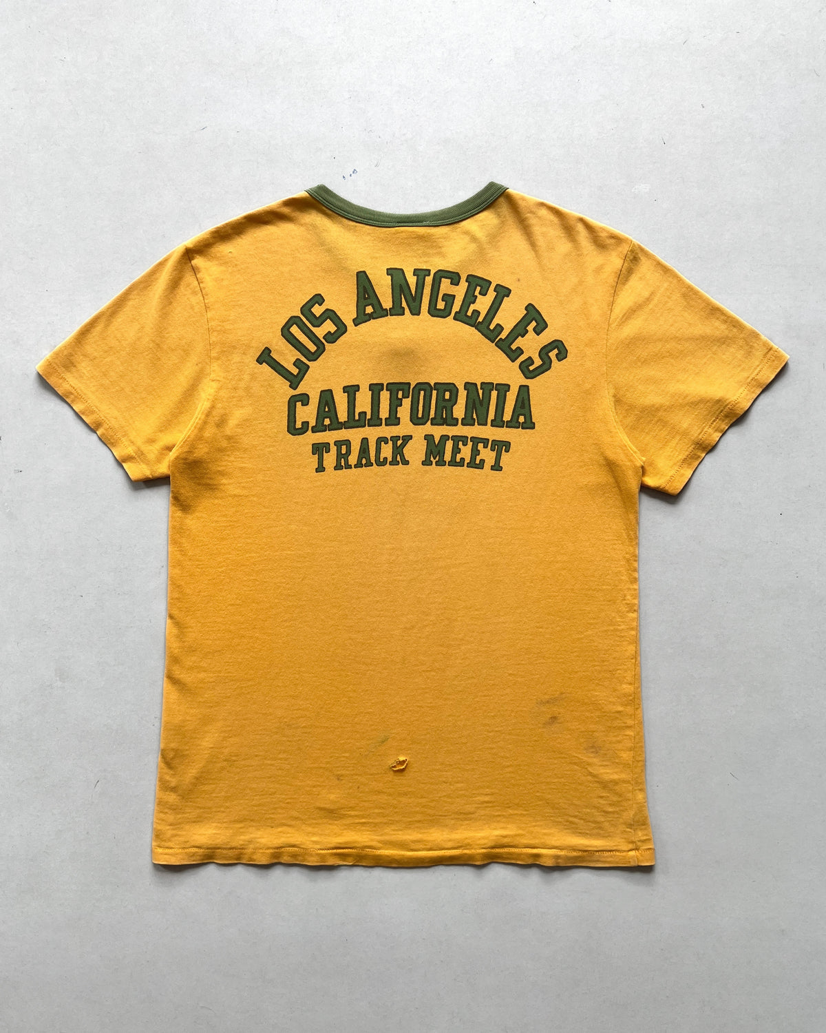 1980S 'LA CALIFORNIA TRACK MEET' RINGER TEE (M)
