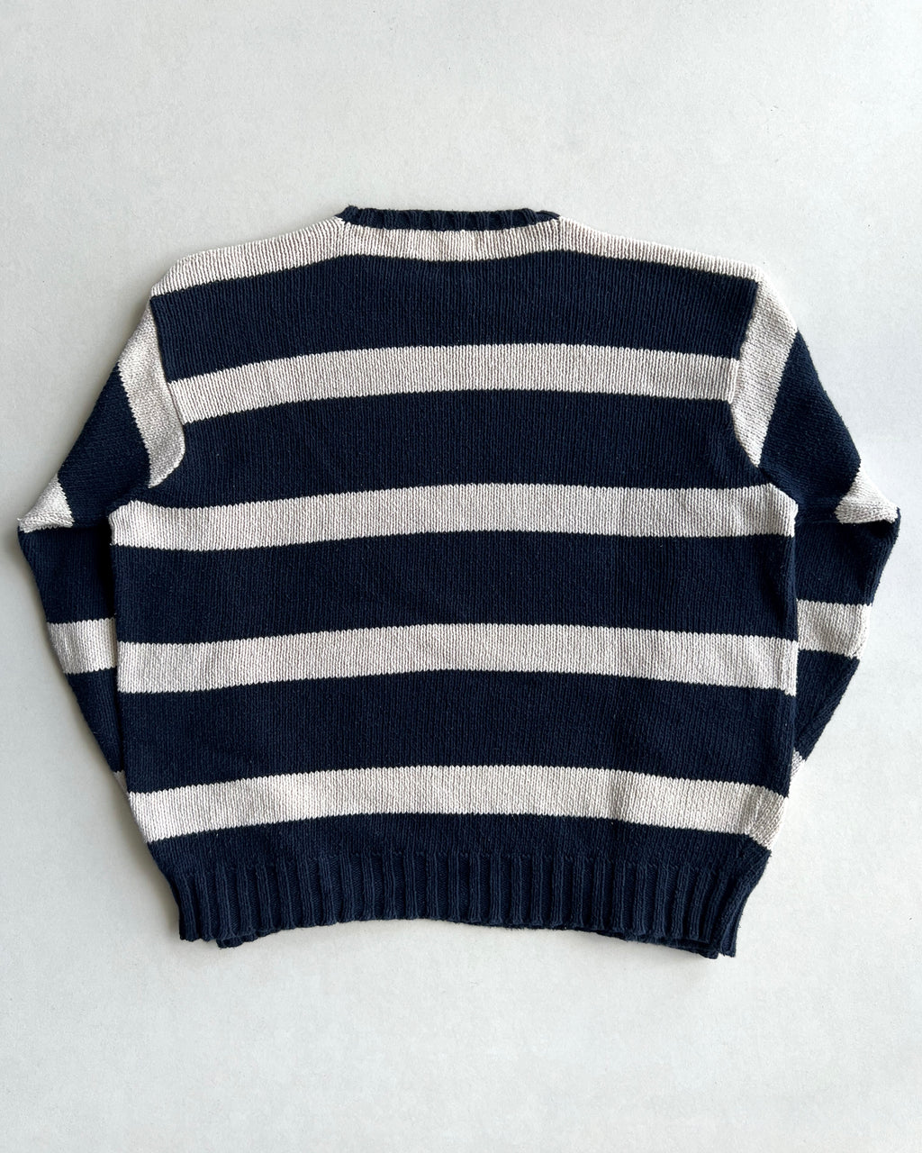1980S RALPH LAUREN STRIPES KNIT SWEATER (L)