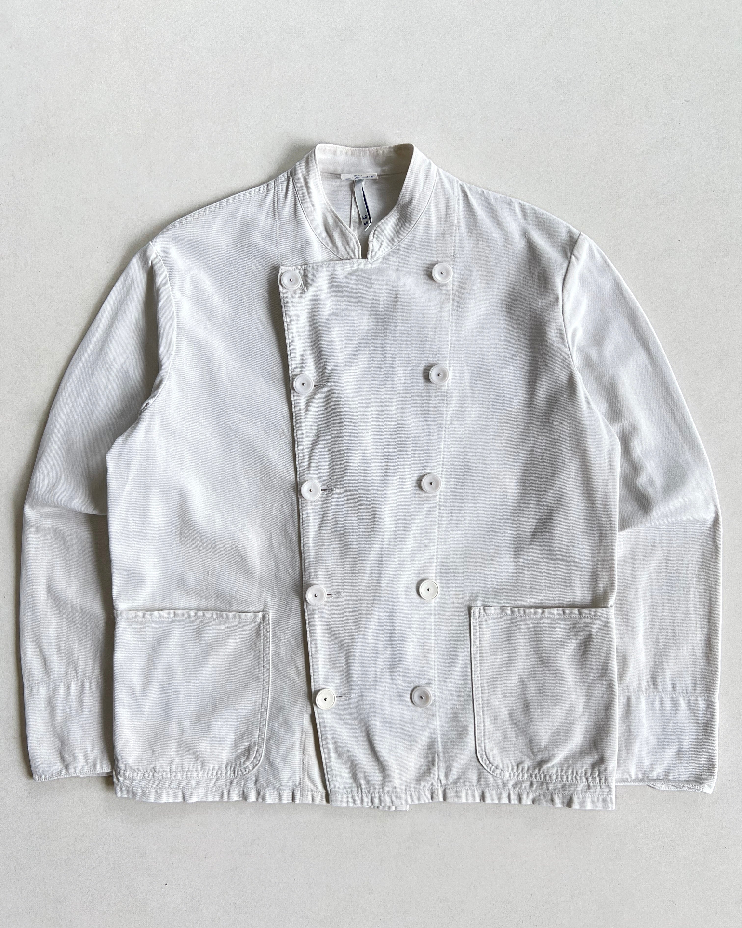 1970S EUROPE DOUBLE BREAST CHEF SHIRT (M)