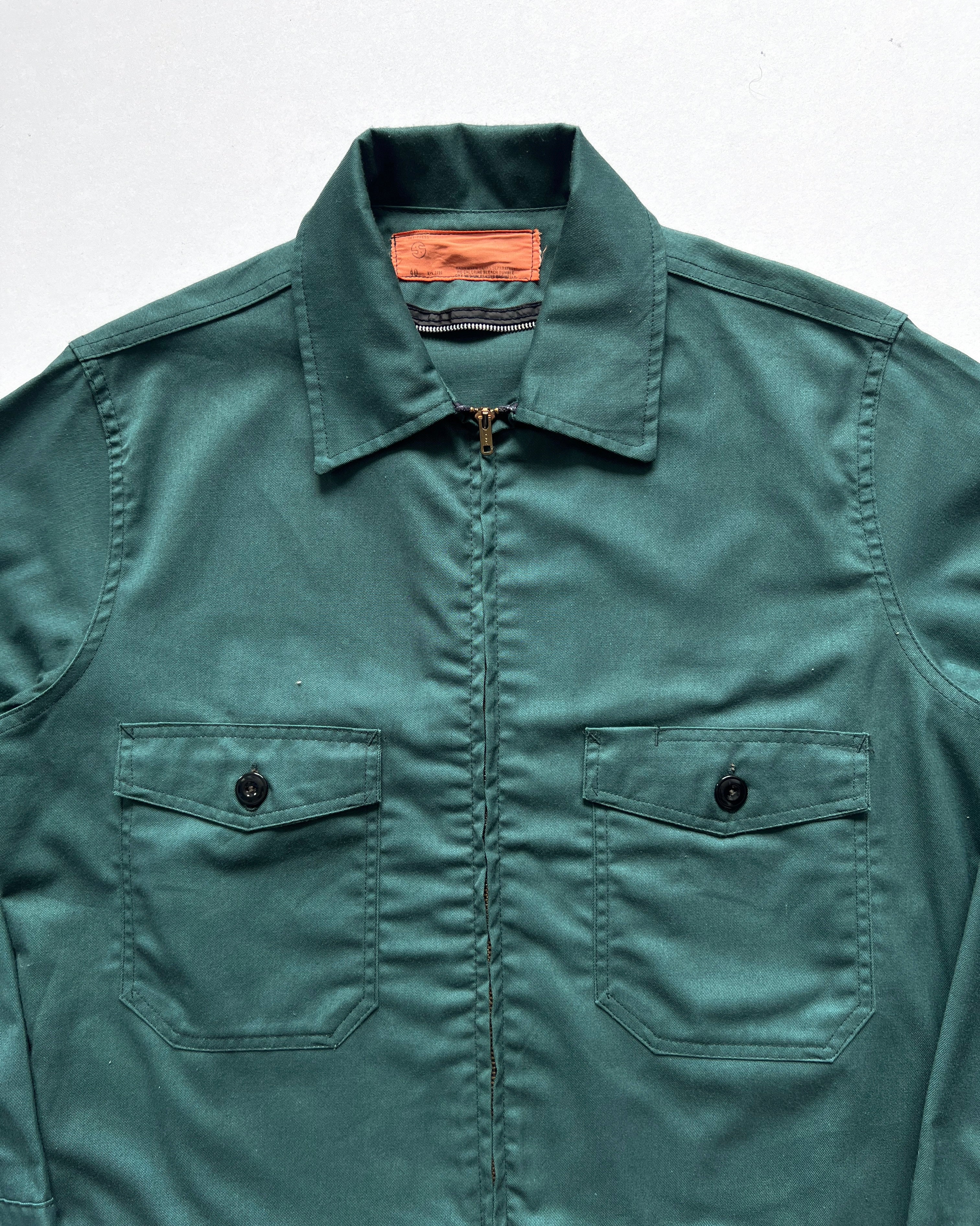 1960S EMERALD GREEN DOUBLE WORK JACKET (L)