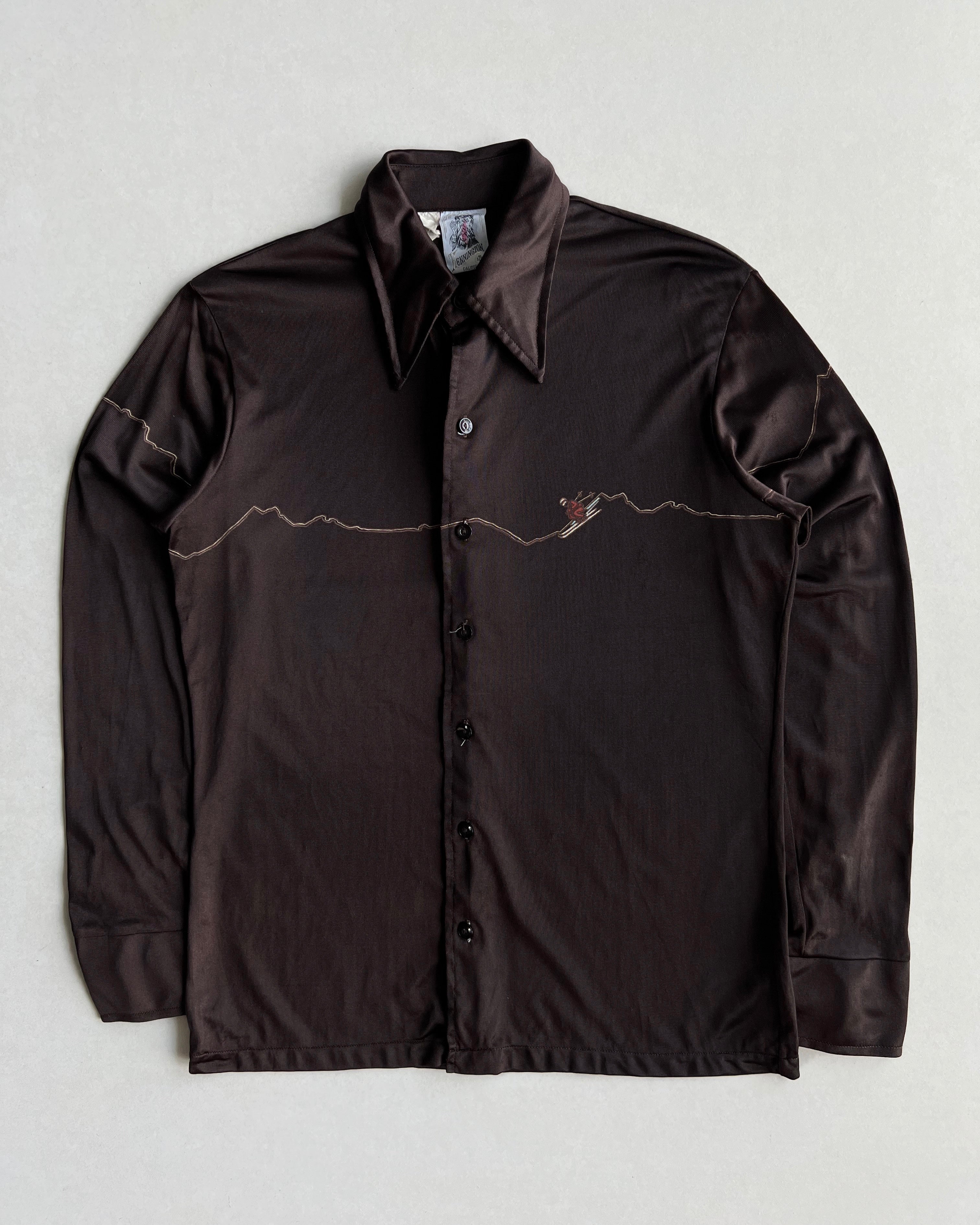 1970S KENNIGAN CALIFORNIA SKI NYLON SHIRT (M)
