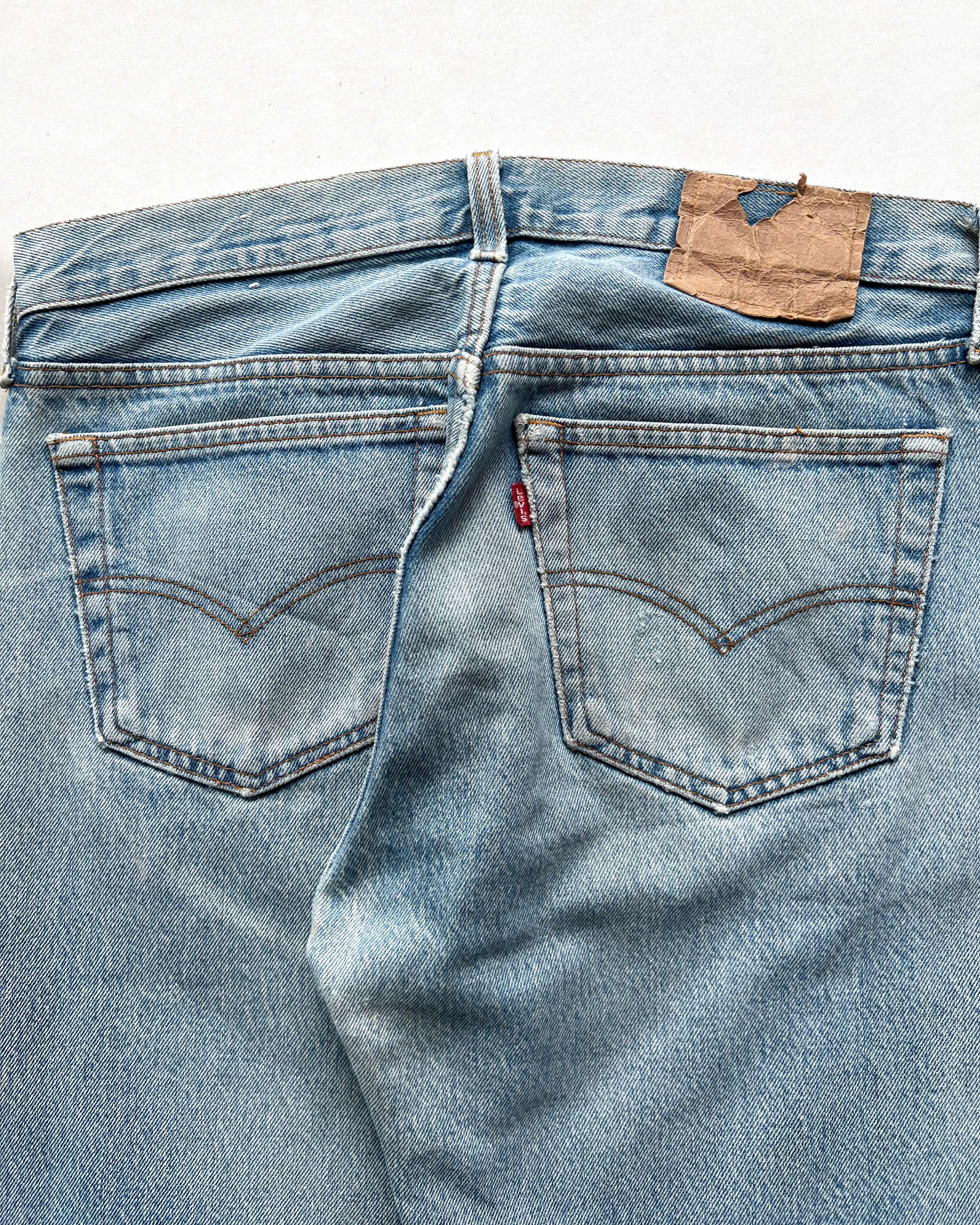 1980S FADED LEVI'S 501 DISTRESSED JEANS (32)