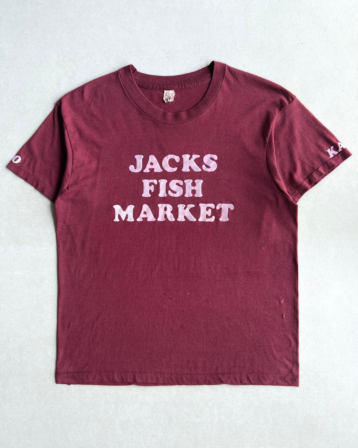 1980S 'JACKS FISH MARKET' SINGLE STITCH TEE (L)