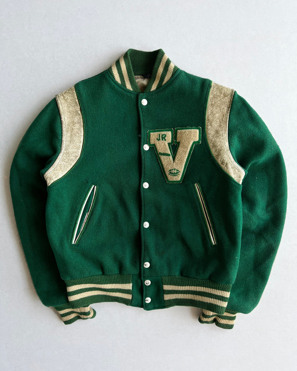 1960S 'V' LETTERMAN REVERSIBLE VARSITY JACKET (M)