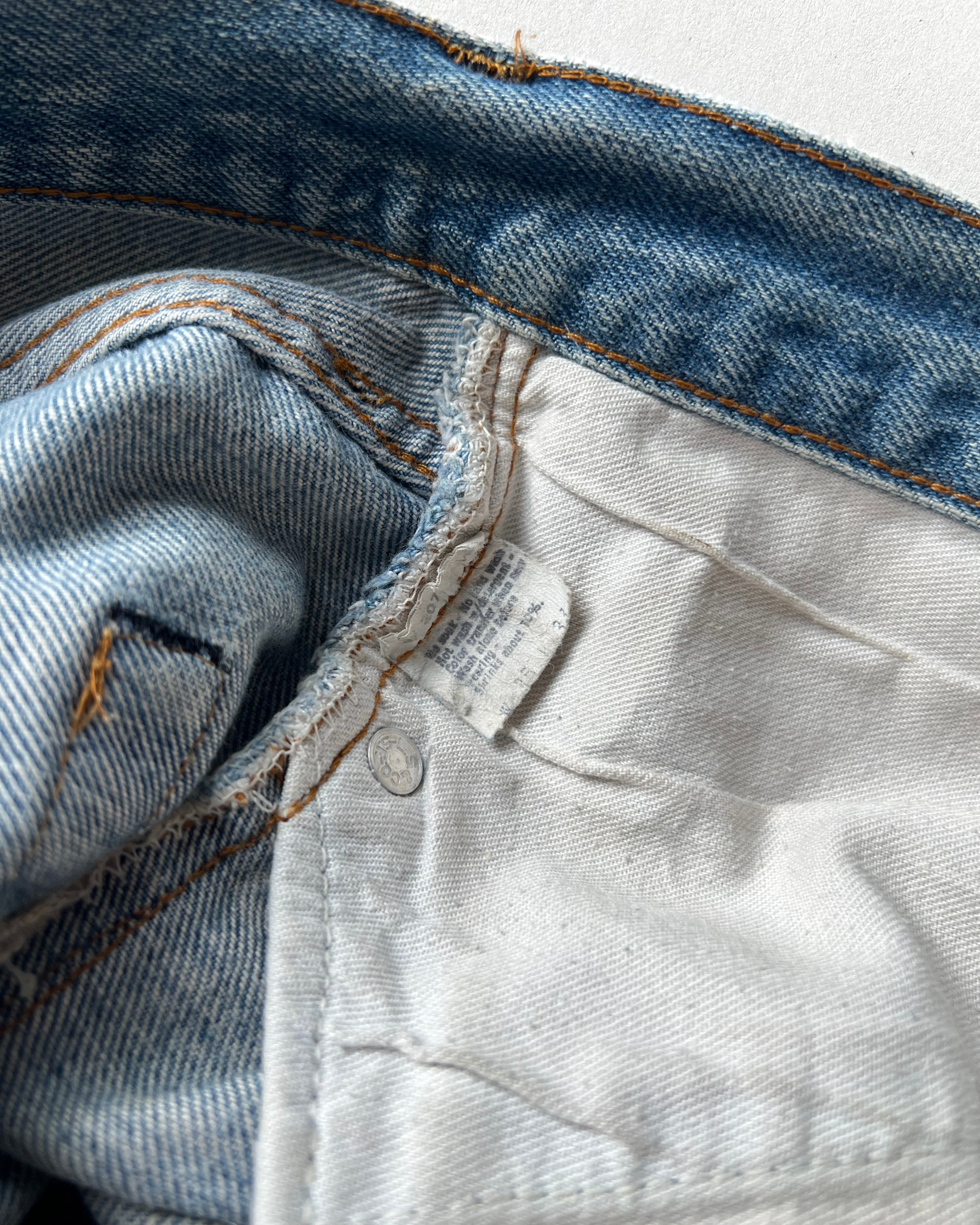 1980S FADED LEVI'S 501 REDLINE SELVEDGE JEANS (34)