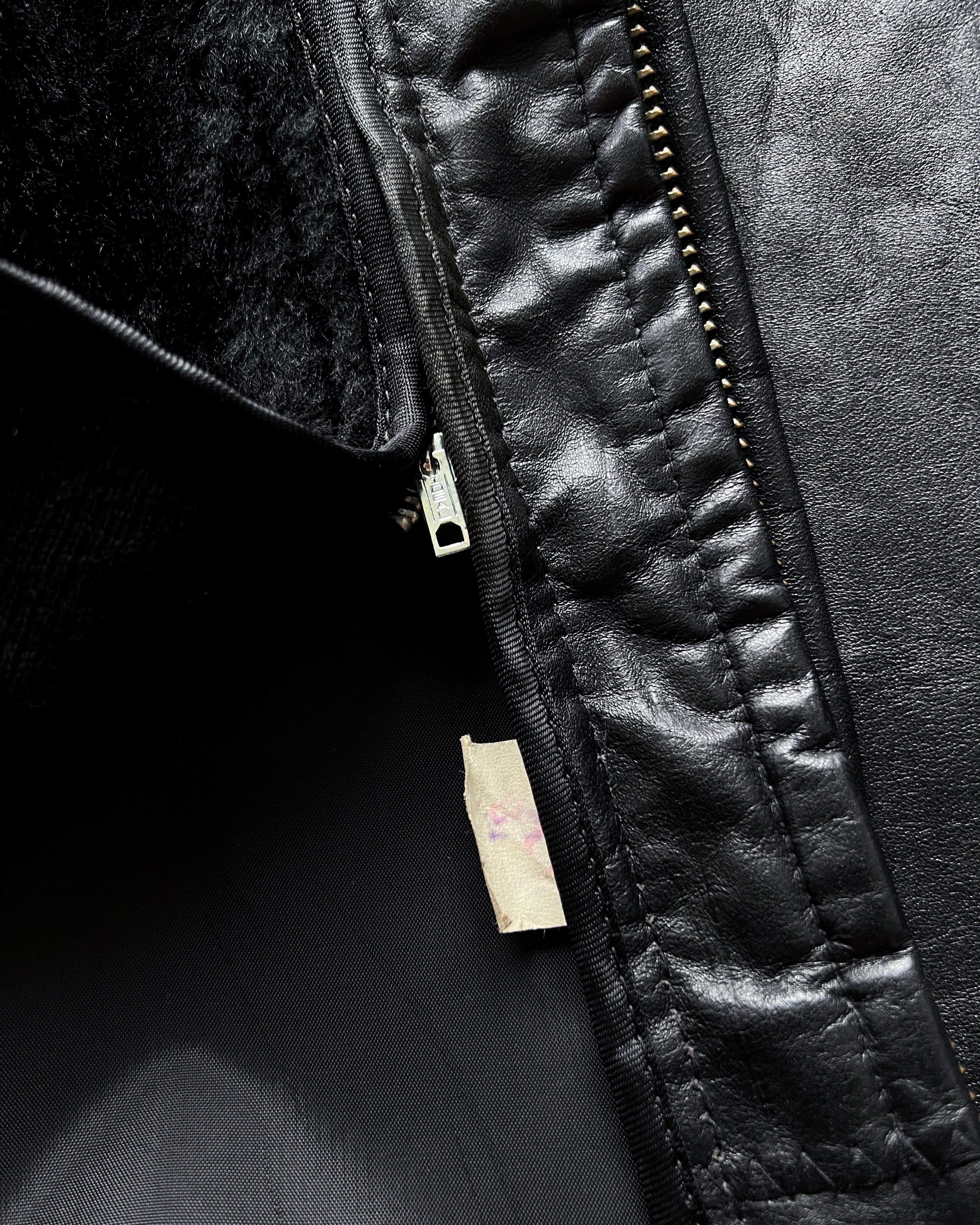 1970S COOPER MULTI-POCKETS LEATHER JACKET (XL)