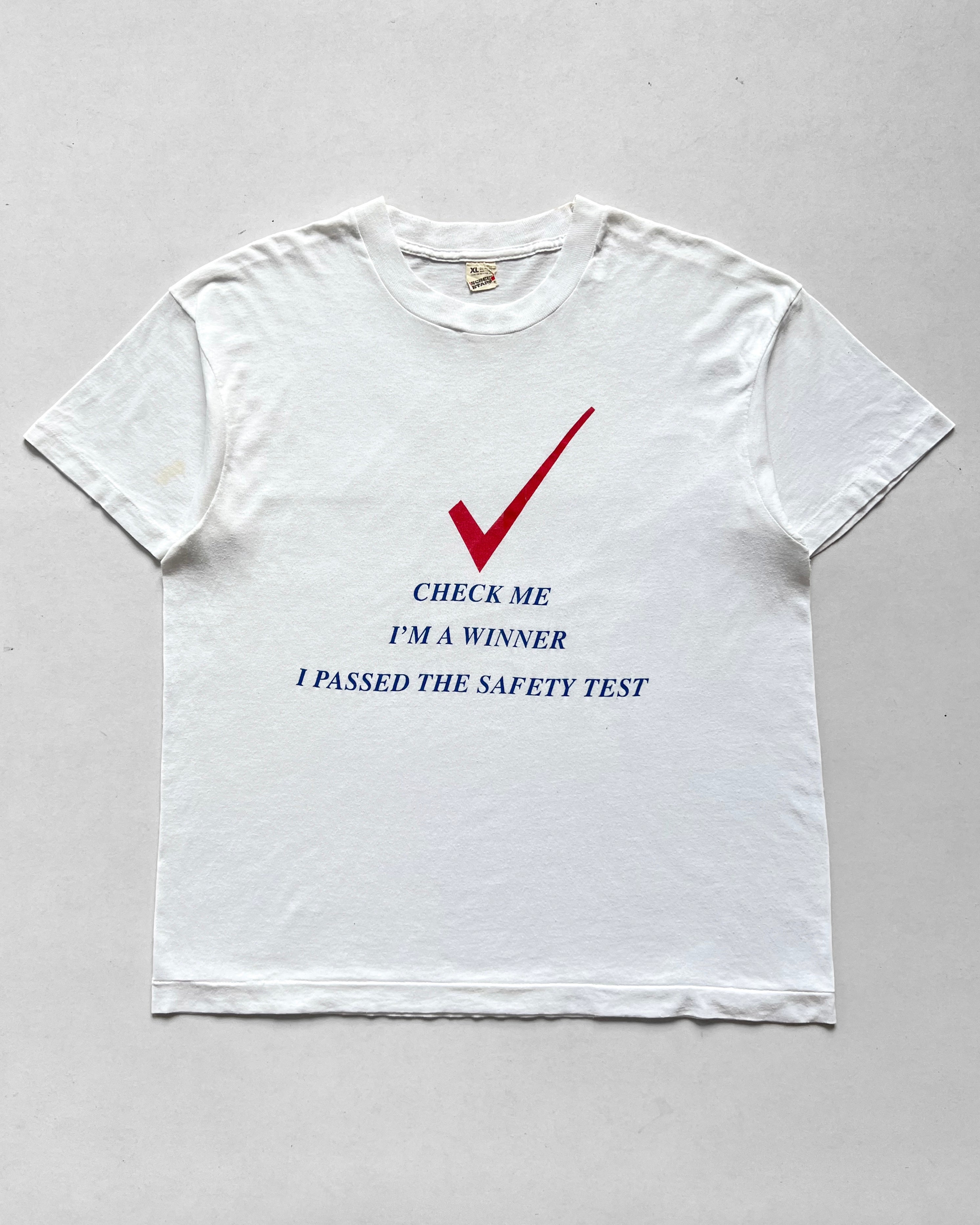 1980S 'CHECK ME I'M A WINNER' SINGLE STITCH TEE (XL)