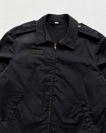 1970S BLACK US NAVY WINDBREAKER JACKET (L)