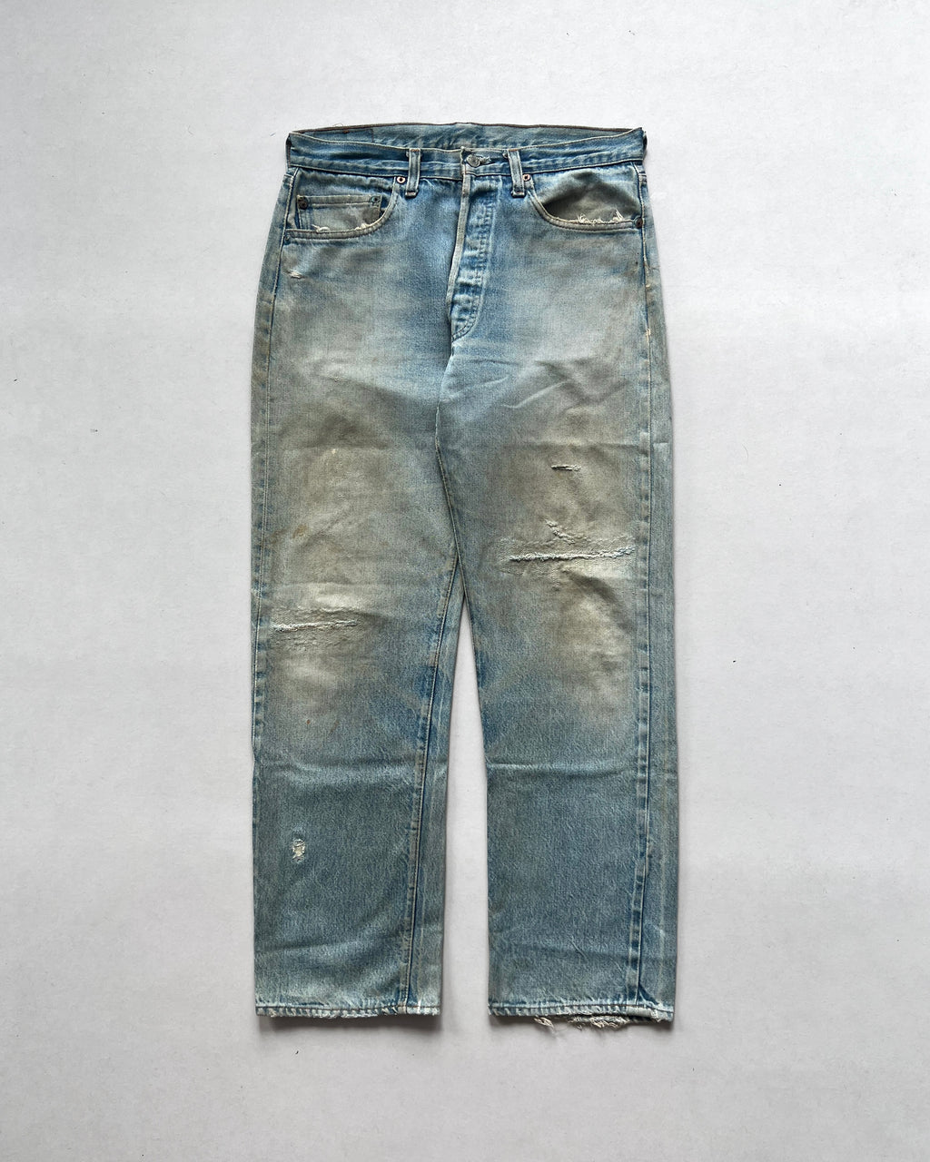 1980S FADED LEVI'S 501 REDLINE SELVEDGE JEANS (32)