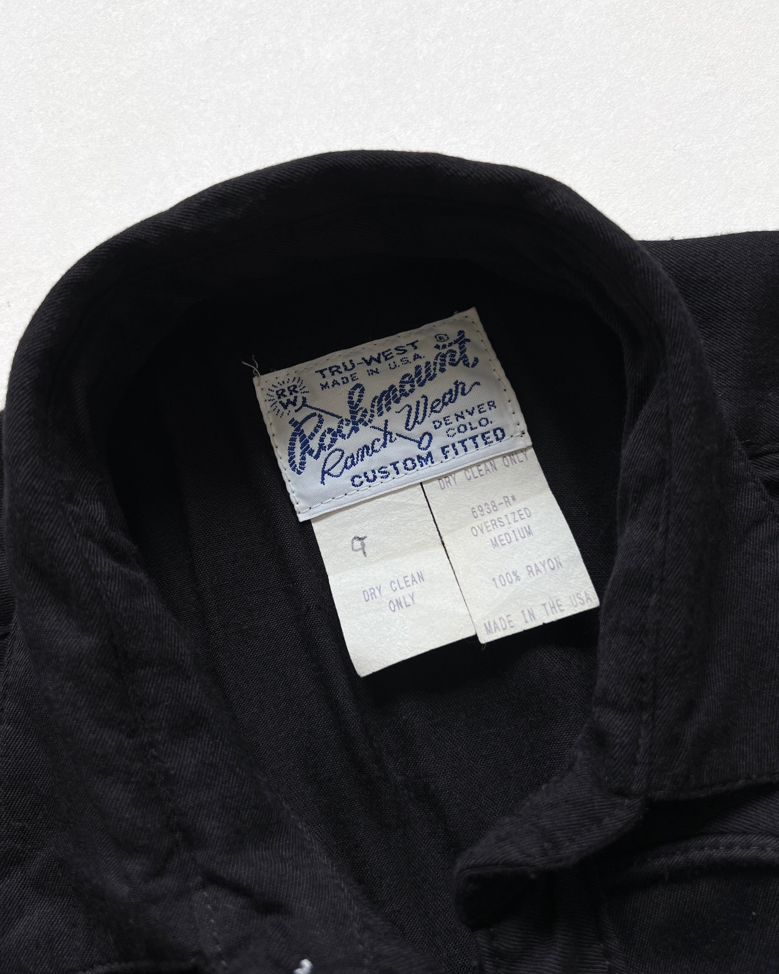 1970S ROCKMOUNT RANCHWEAR RAYON WESTERN SHIRT (M)
