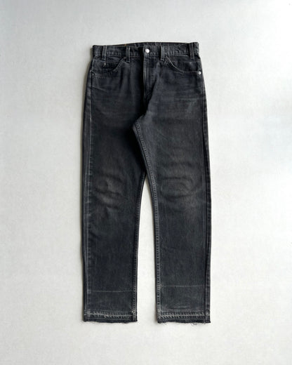 1990S FADED BLACK LEVI'S 505 RELEASED HEM JEANS (33X31)