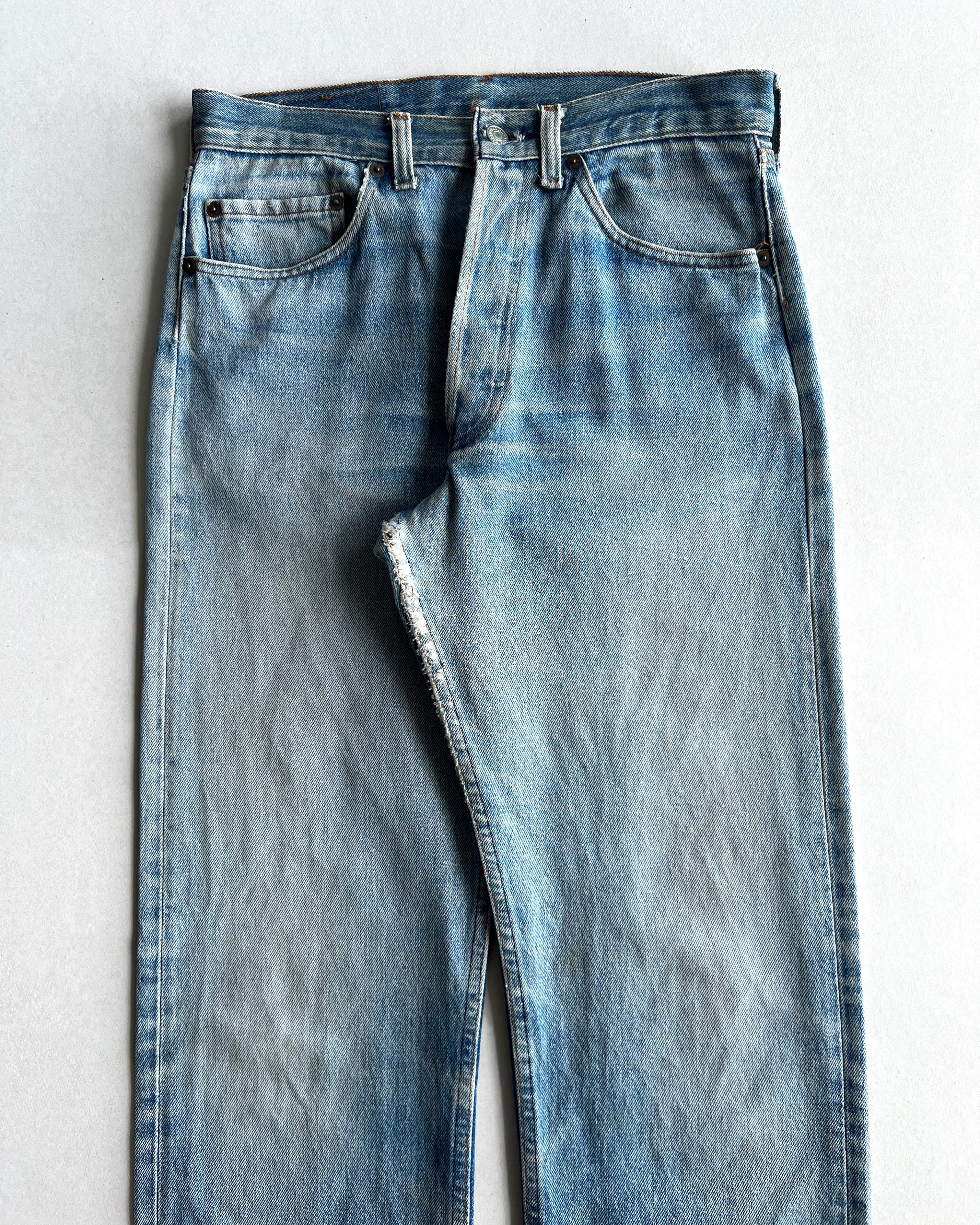 1980S FADED WASHED LEVI'S 501 JEANS (30X33)