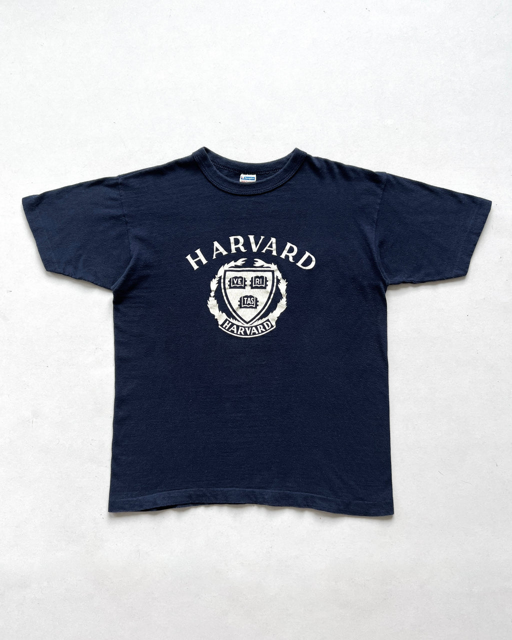 1970S CHAMPION BLUE BAR 'HARVARD' TEE (M)
