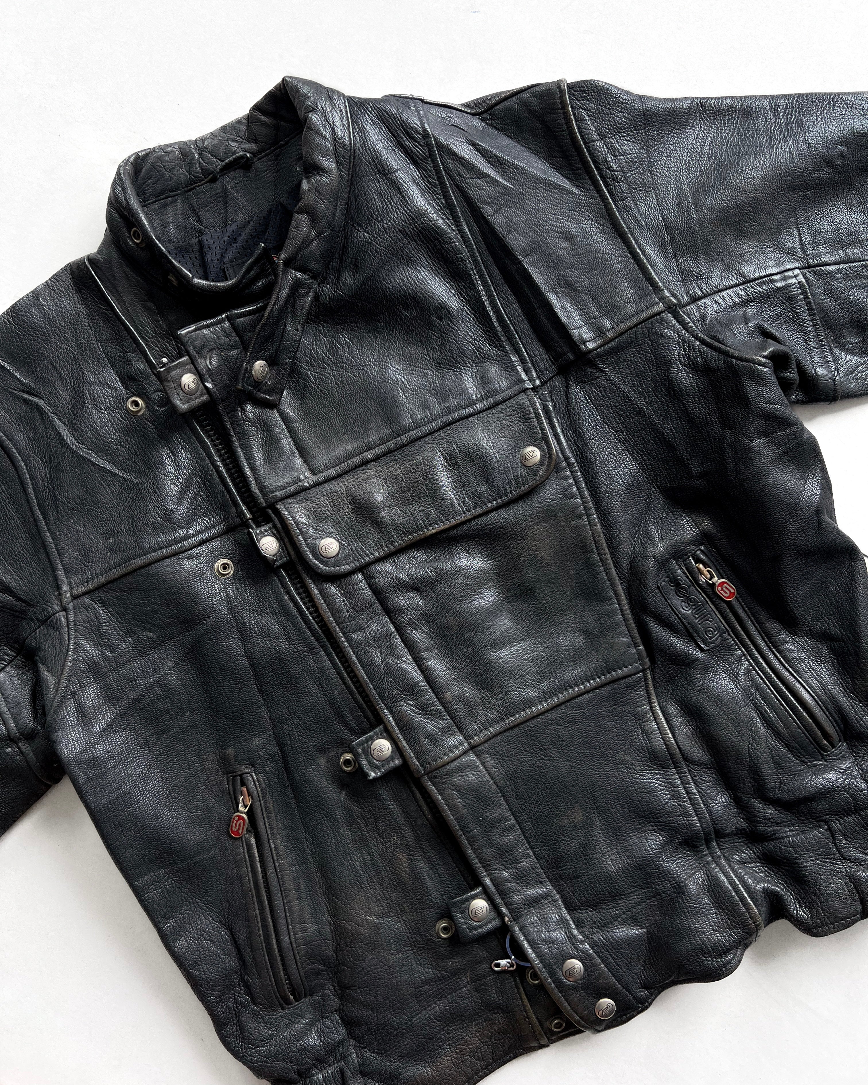 1980S SEGURA MILITARY MOTORCYCLE LEATHER JACKET (ML)