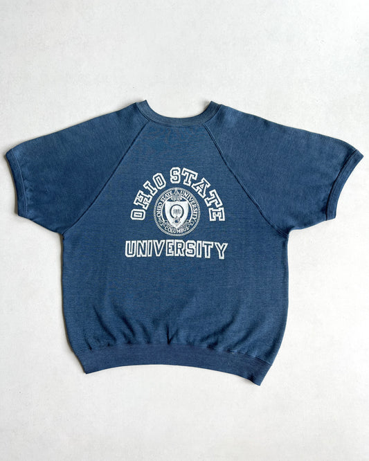 1970S 'OHIO STATE UNIVERSITY' RAGLAN SHORTSLEEVES SWEATSHIRT (M)