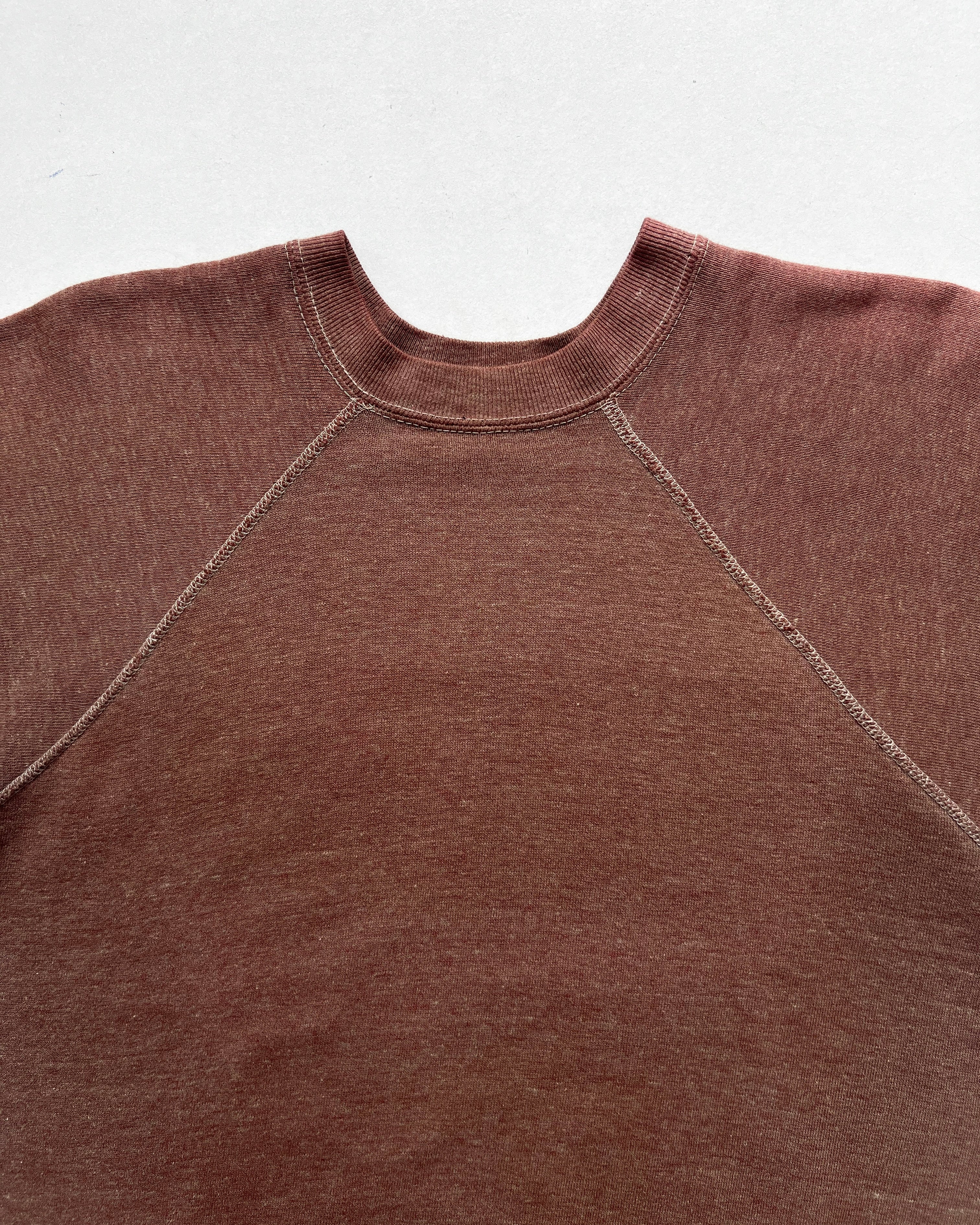 1970S BROWN SHORTSLEEVES RAGLAN SWEATSHIRT (L)
