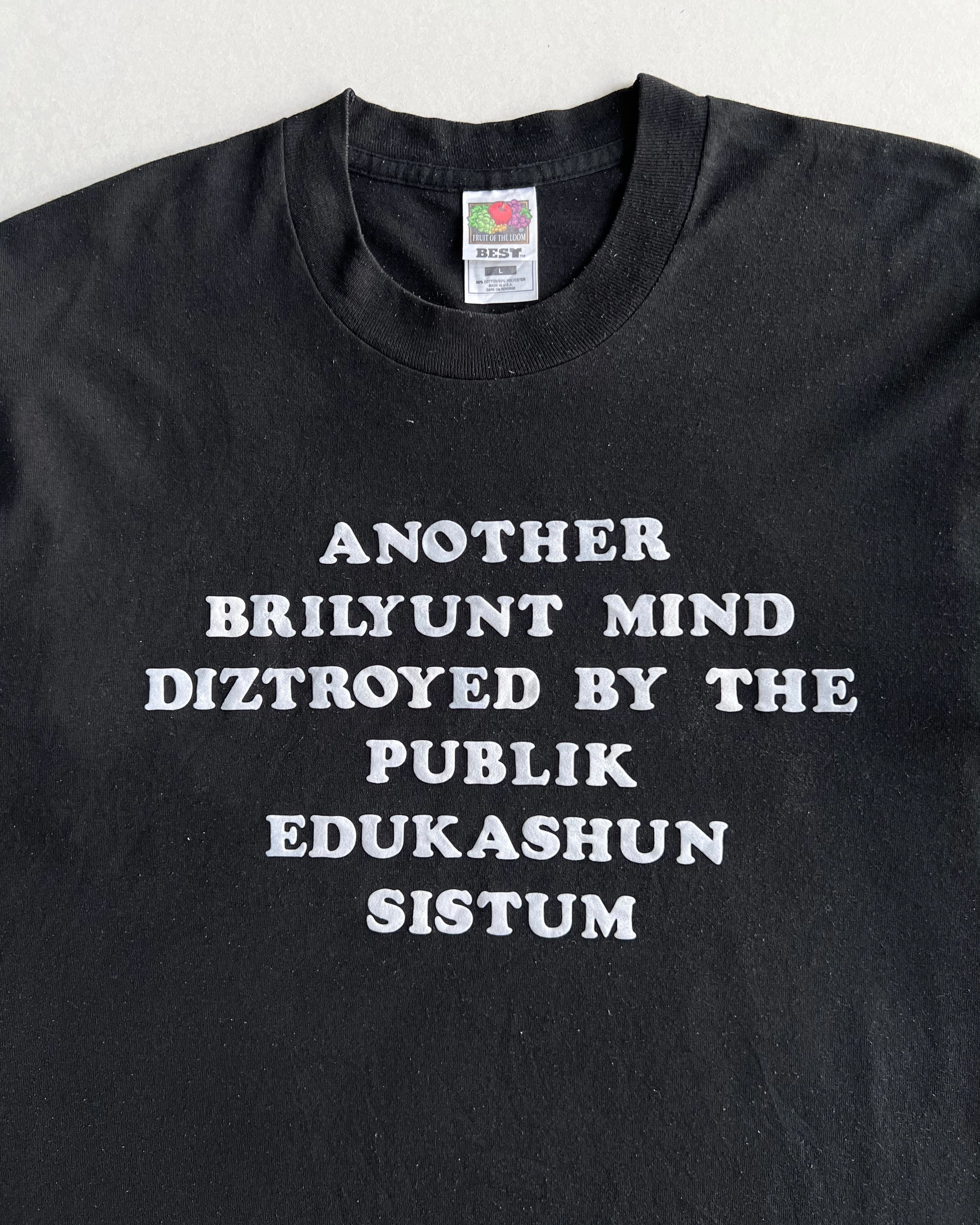 1990S 'DESTROYED PUBLIC EDUCATION SYSTEM' SINGLE STITCH TEE (L)