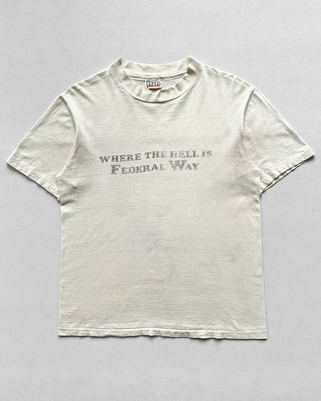 1980S 'WHERE THE HELL IS FEDERAL WAY' SINGLE STITCH TEE (M)