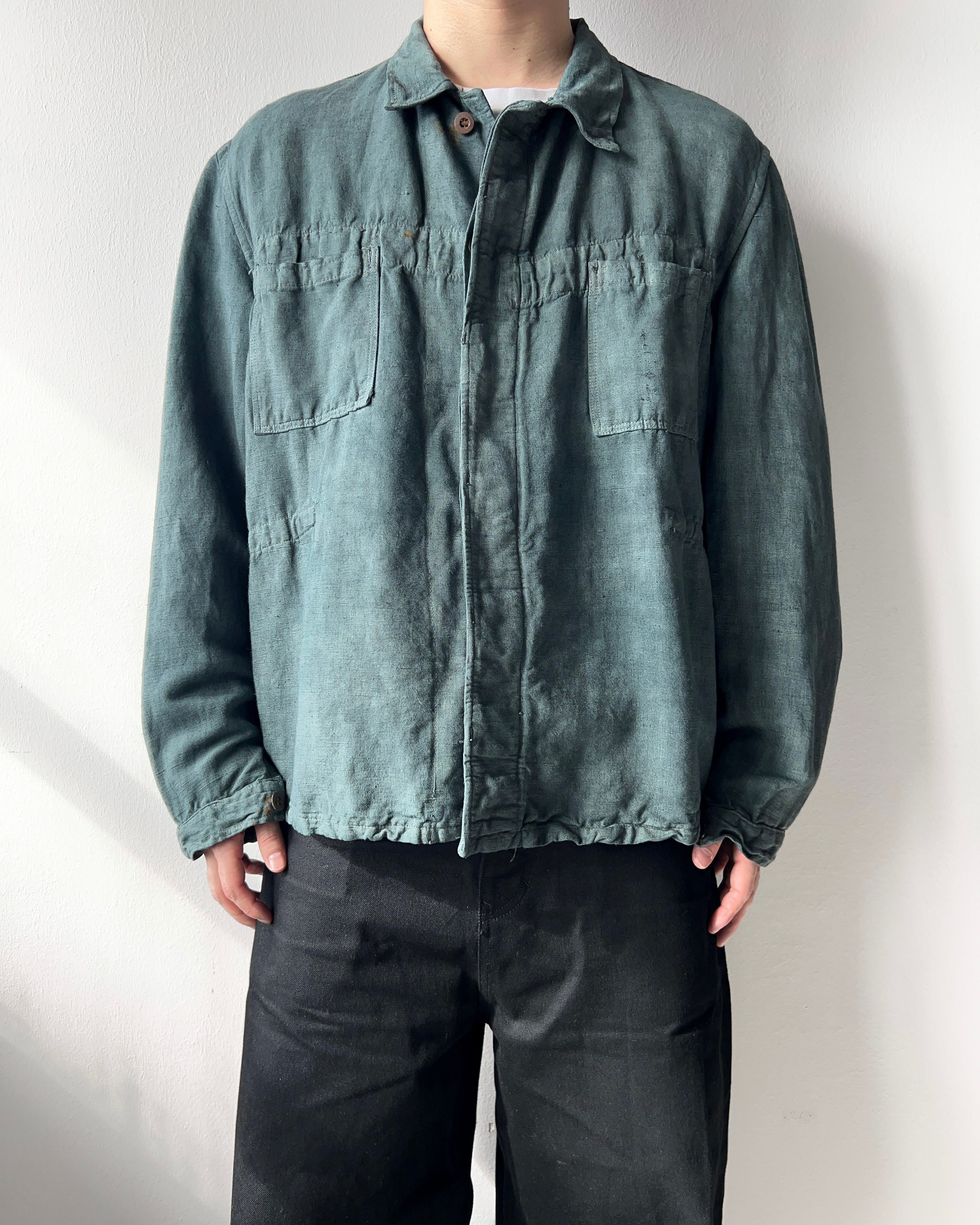 1940S/1950S EUROPE LINEN WORK JACKET (XL)