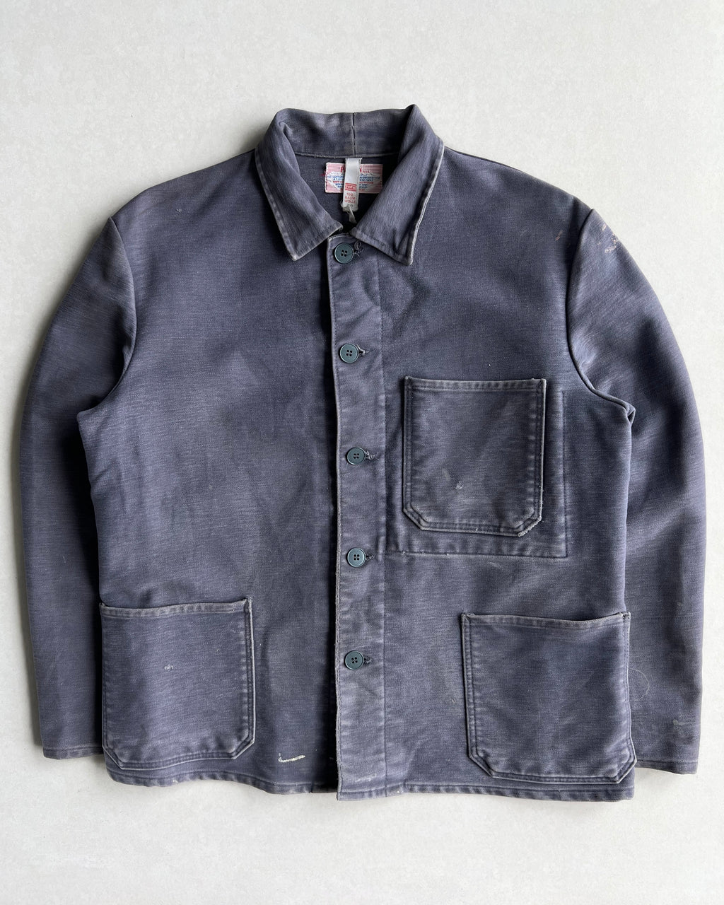 1960S FADED GREY/PURPLE MOLESKN FRENCH WORKWEAR (L)