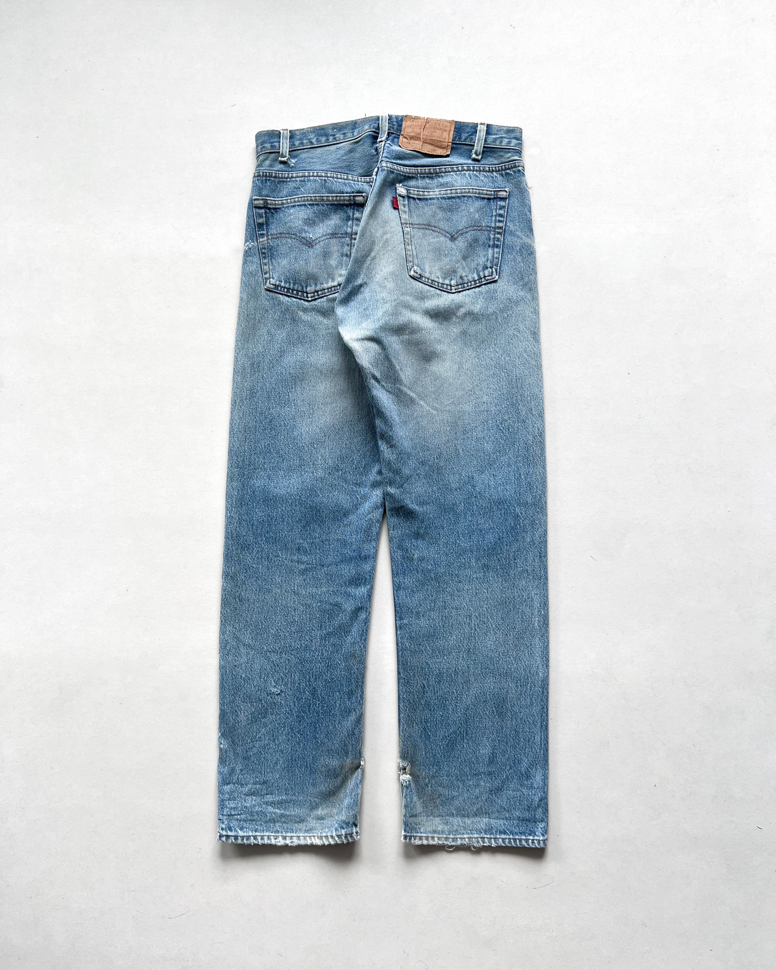 1980S FADED LEVI'S 501 DISTRESSED JEANS (32)