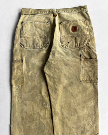 2000S BLEACHED CARHARTT DOUBLE KNEE WORK PANTS (32)