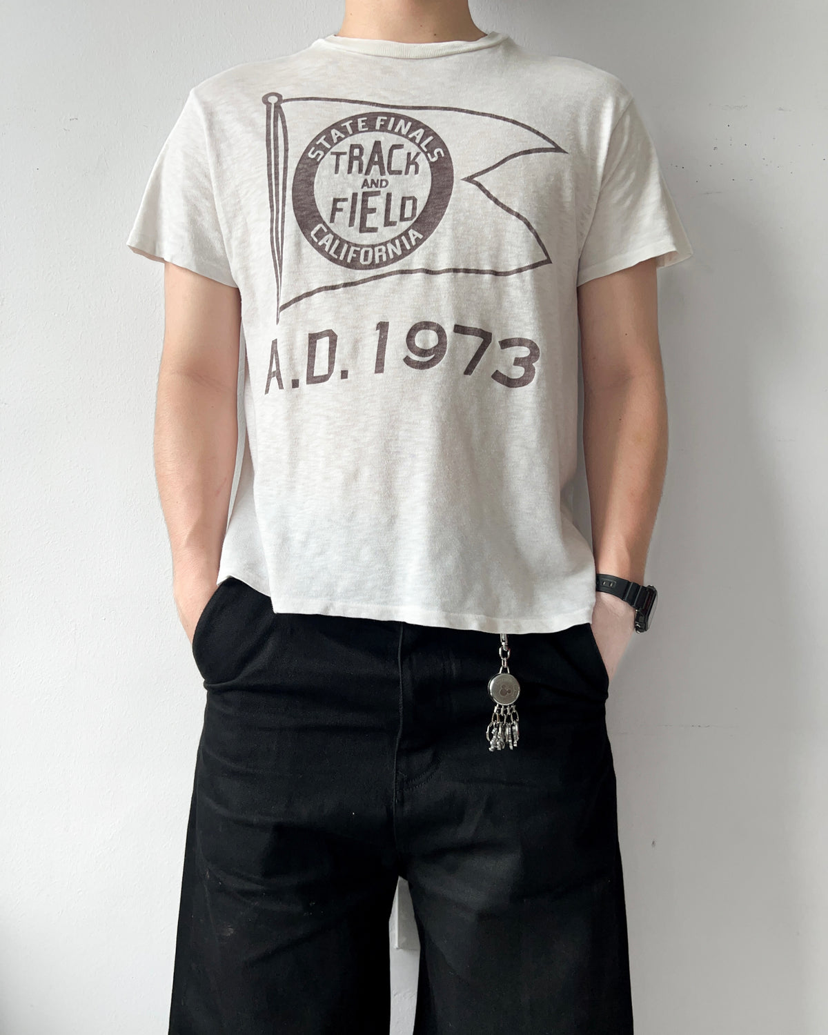 1970S 'STATE FINALS CALIFORNIA TRACK AND FIELD' TEE (M)