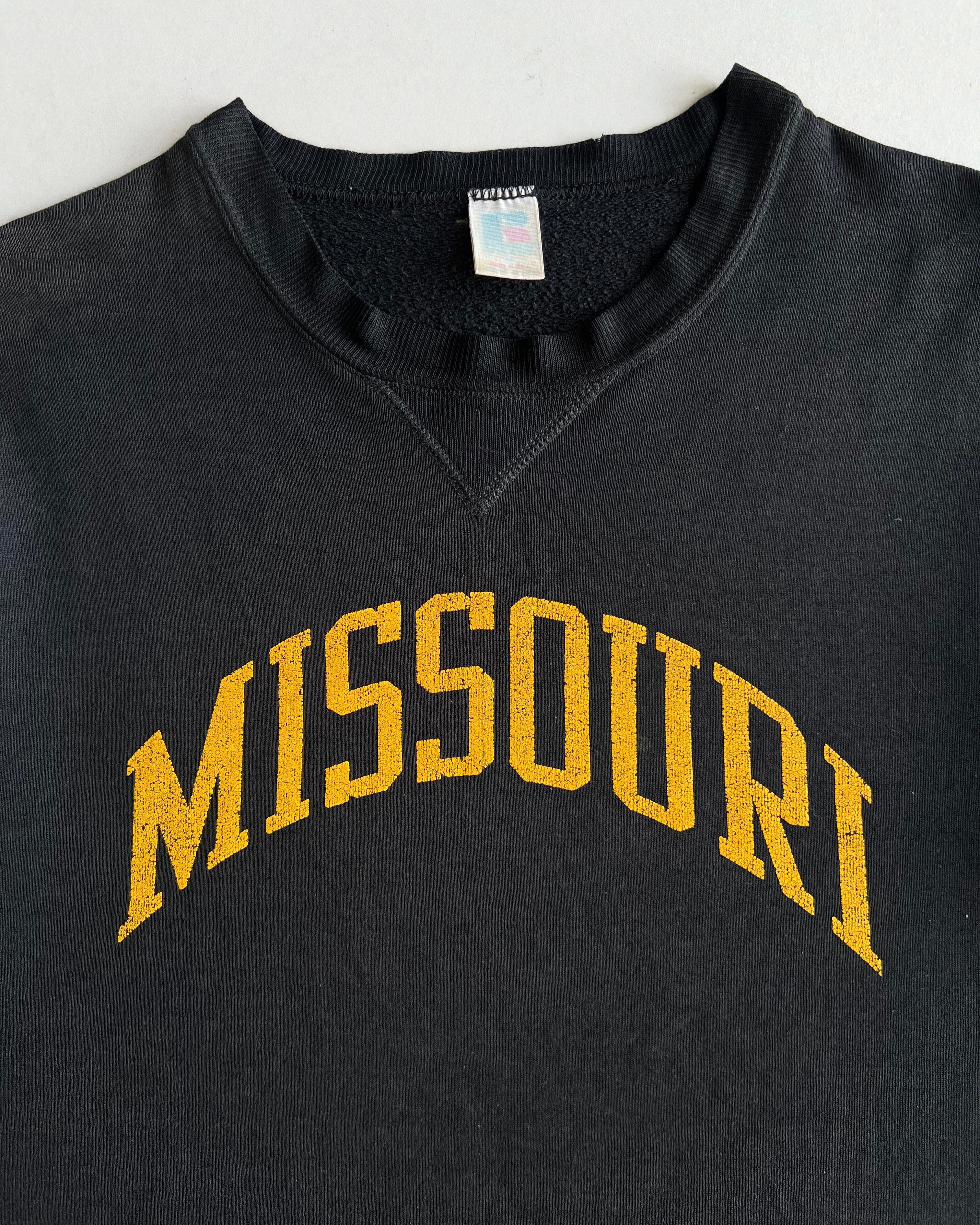 1980S RUSSELL 'MISSOURI' CUTOFF SLEEVES SWEATSHIRT (M)