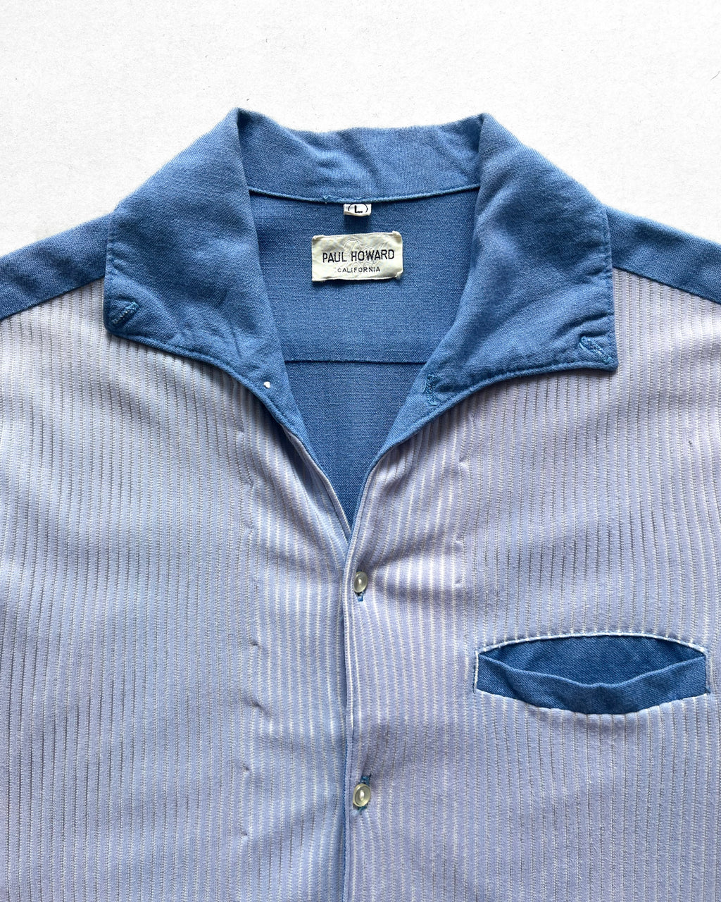 1950S PAUL HOWARD RAYON ROCKABILLY SHIRT (L)