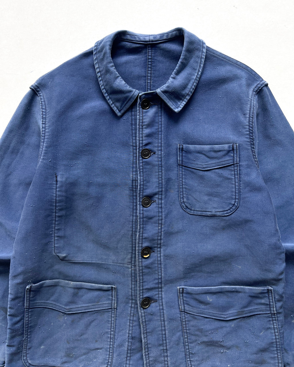 1950S ADOLPH LAFONT FRENCH MOLESKIN CHORE JACKET (L)