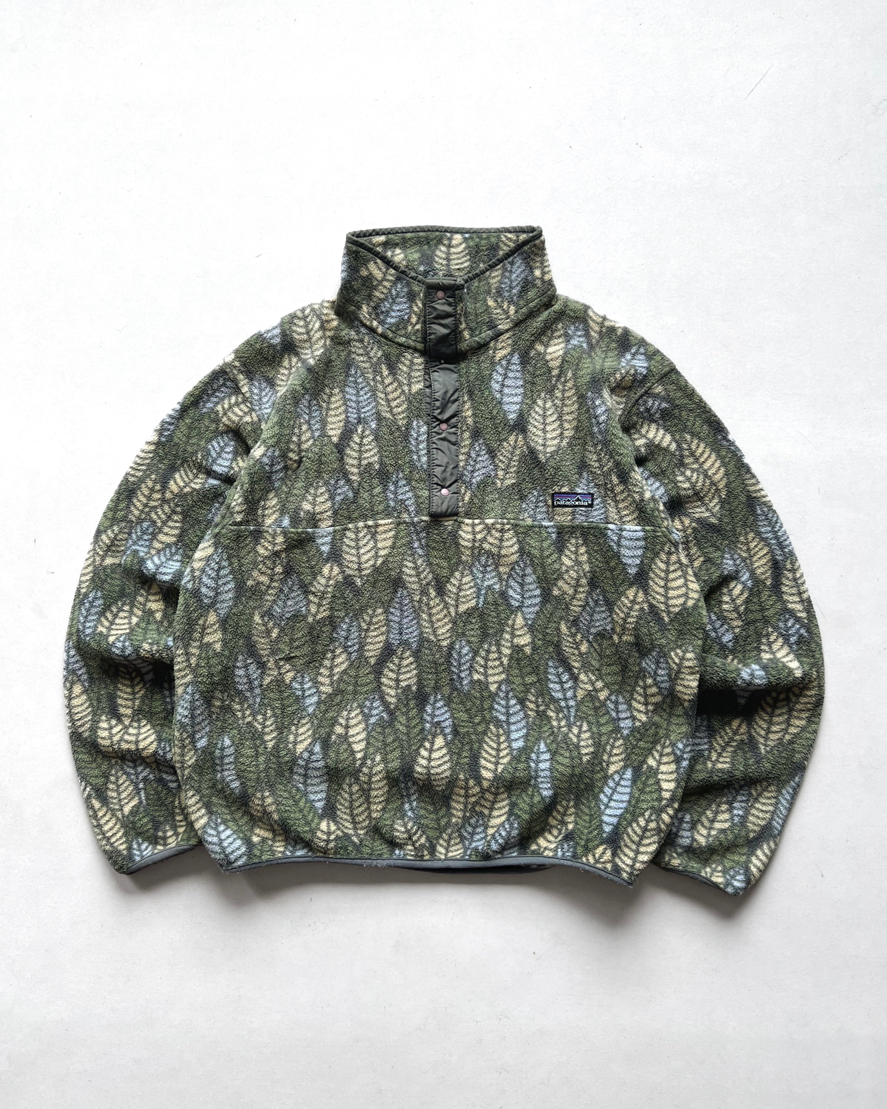 1990S PATAGONIA 'SPEARS LEAF' SNAP-T FLEECE (M)