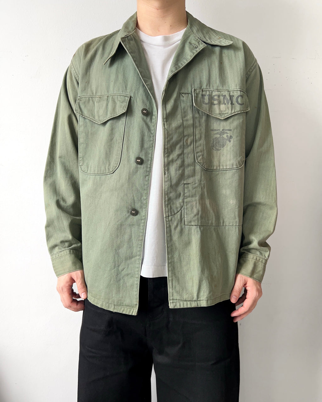 1950S USMC P-53 HBT UTILITY JACKET (L)