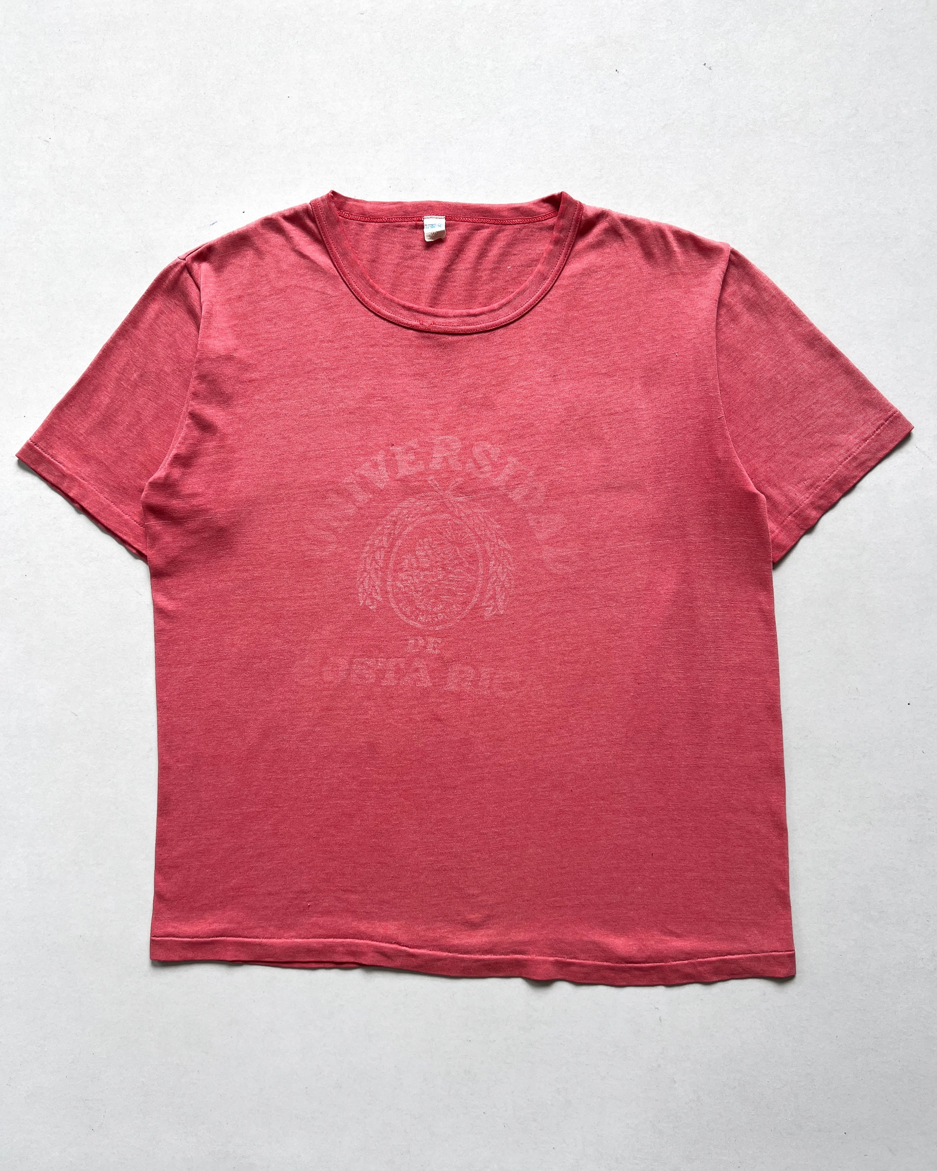 1970S FADED 'UNIVERSITY OF COSTA RICA' SINGLE STITCH TEE (XL)