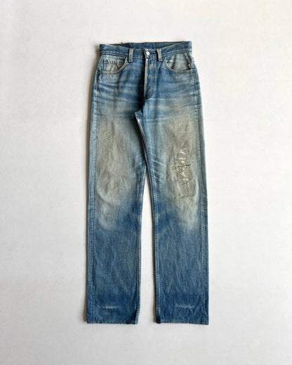 1990S FADED LEVI'S 501 REPAIRED JEANS (29)