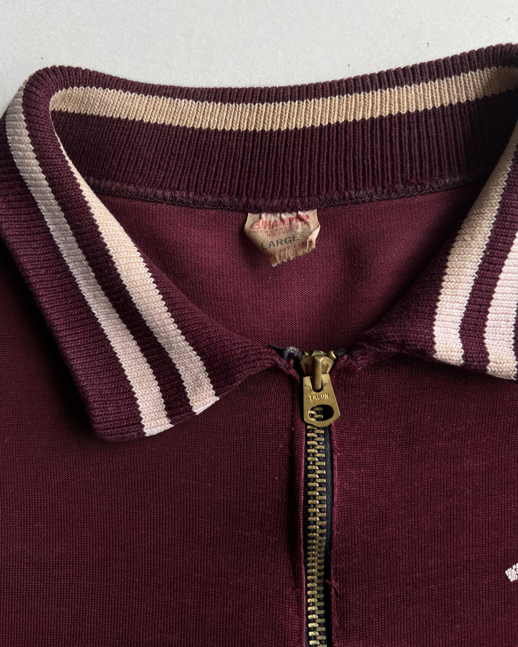 1950S CHAMPION 'BHBL SPARTANS' QUARTER-ZIP UNIFORM (L)