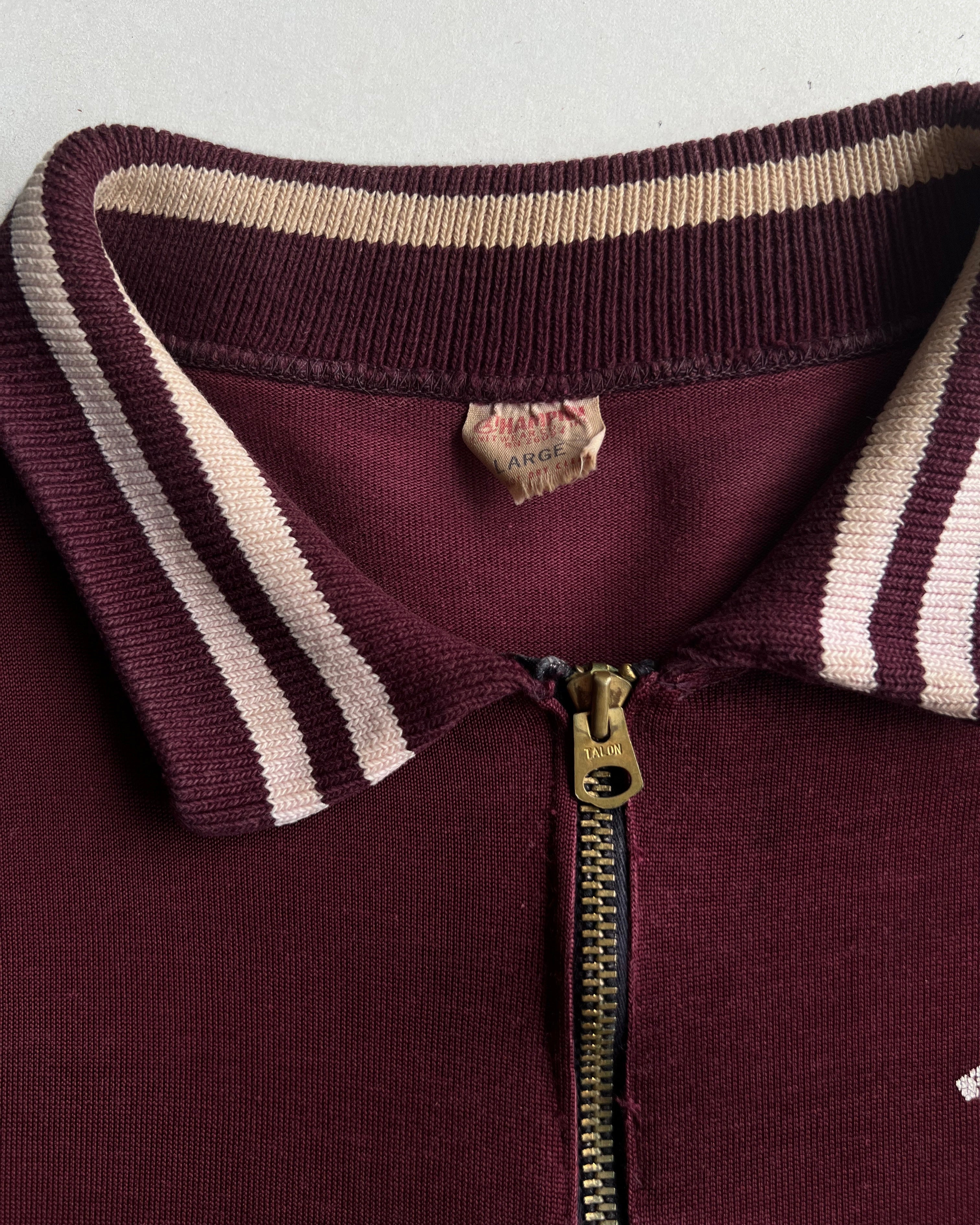 1950S CHAMPION 'BHBL SPARTANS' QUARTER-ZIP UNIFORM (L)
