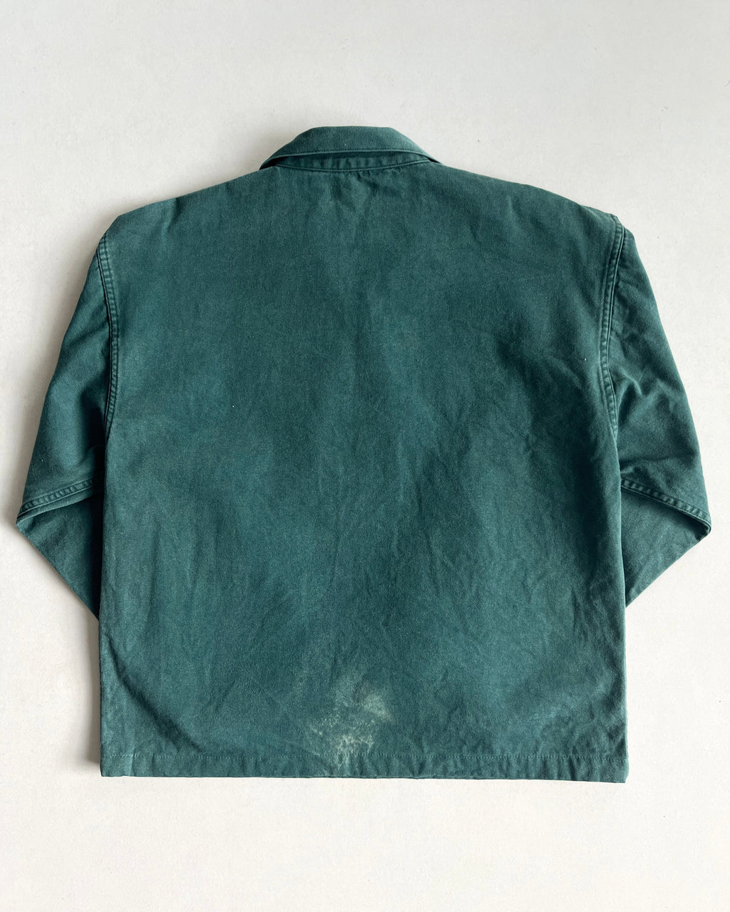 1970S FADED EMERALD GREEN FISHERMAN SMOCK (L)