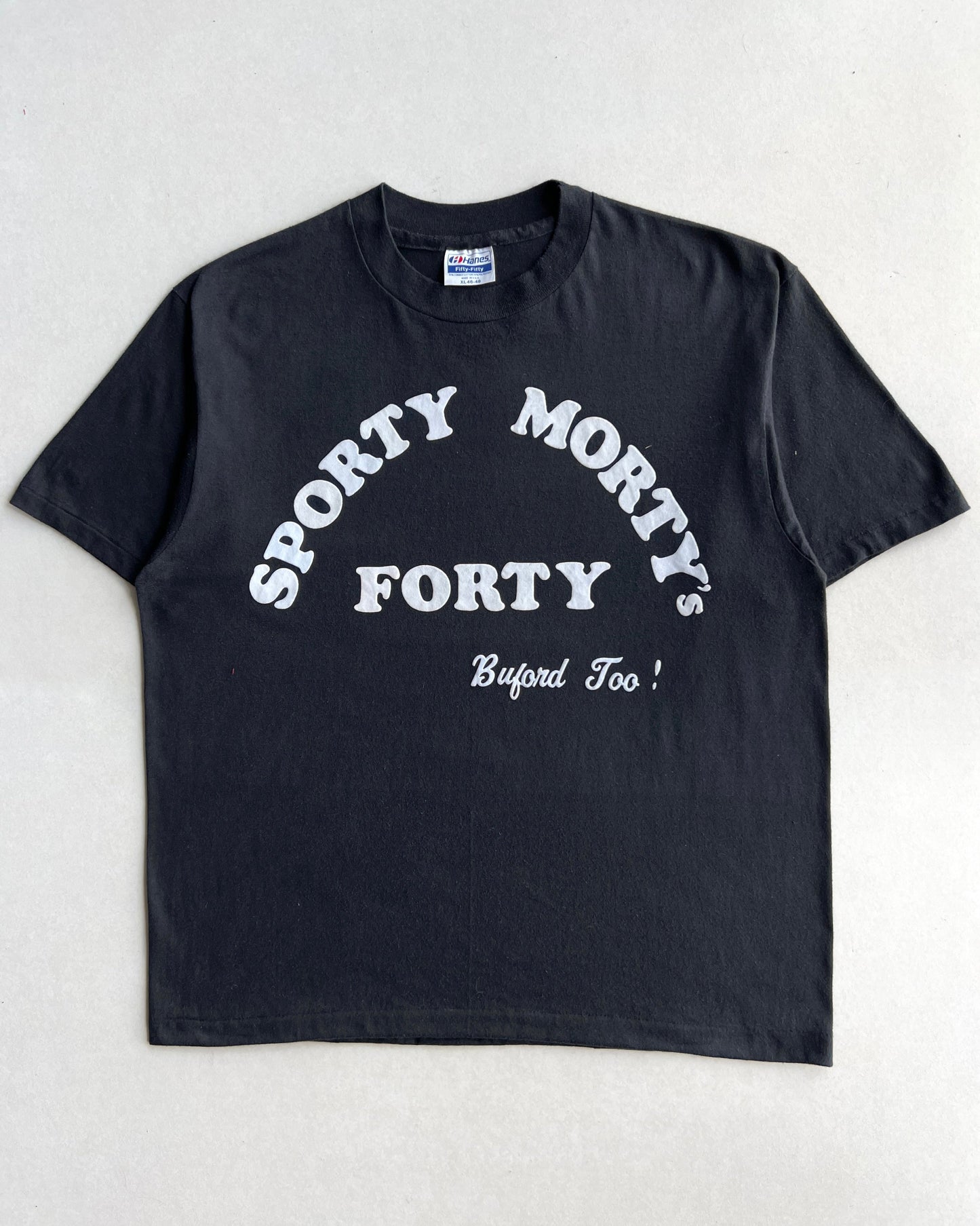 1980S 'SPORTY MORTY'S FORTY' SINGLE STITCH TEE (XL)