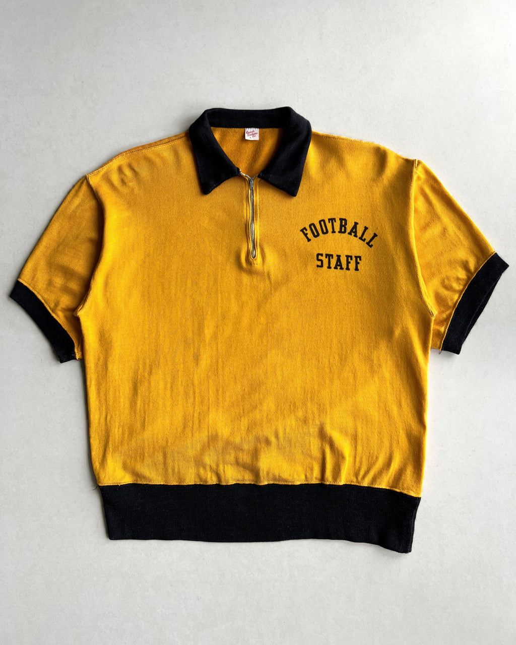 1950S RUSSELL SOUTHERN 'FOOTBALL STAFF' QUARTER-ZIP UNIFORM (L)