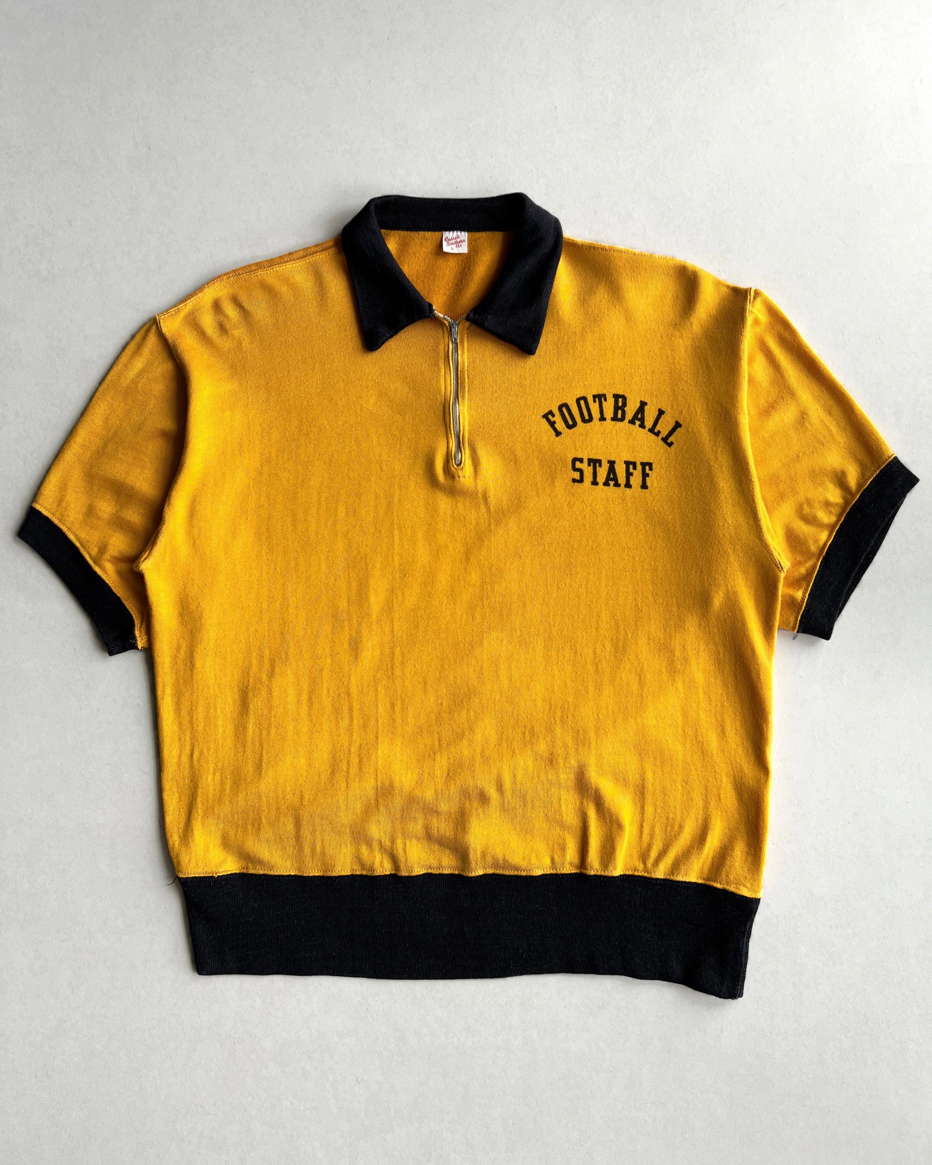 1950S RUSSELL SOUTHERN 'FOOTBALL STAFF' QUARTER-ZIP UNIFORM (L)