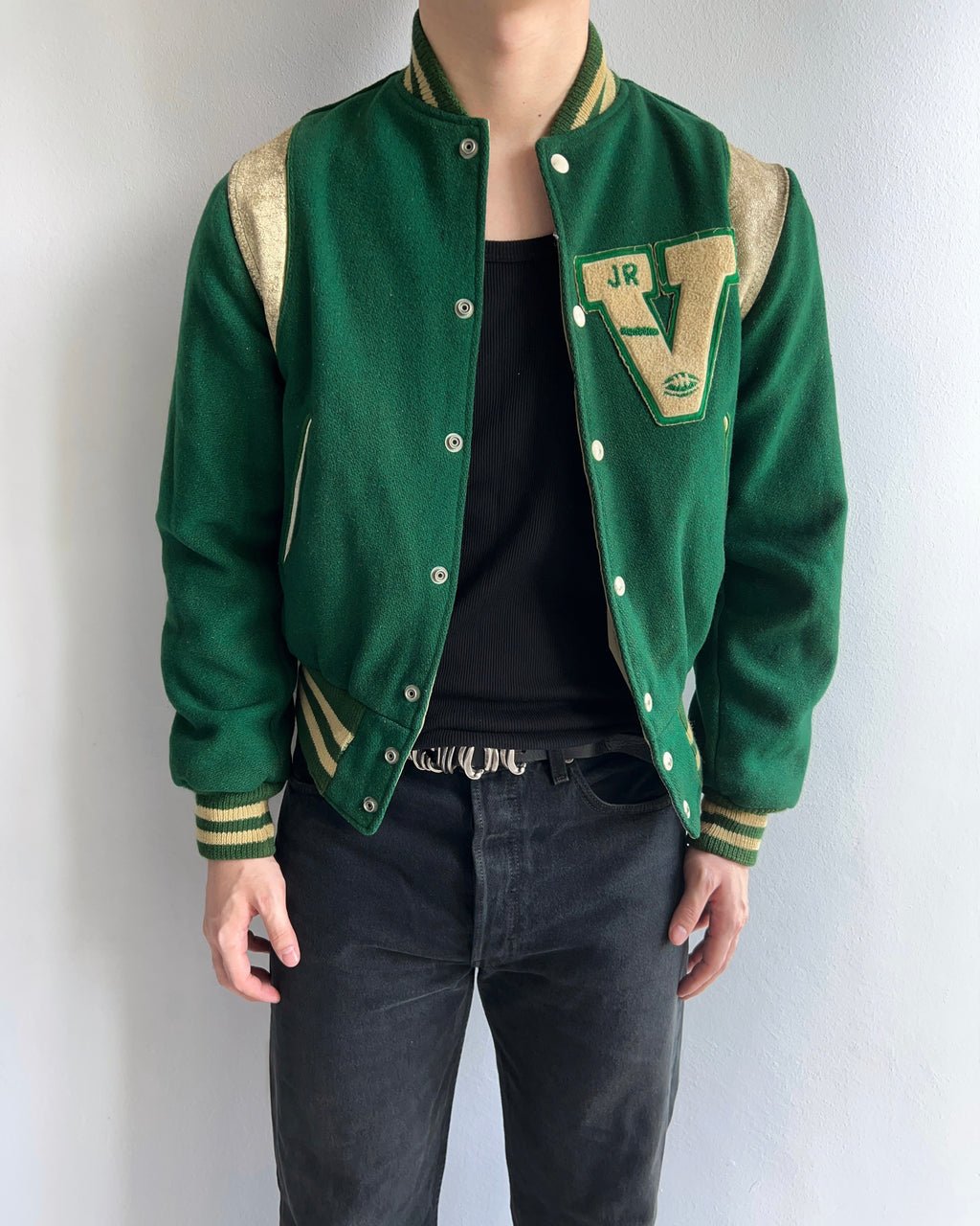 1960S 'V' LETTERMAN REVERSIBLE VARSITY JACKET (M)