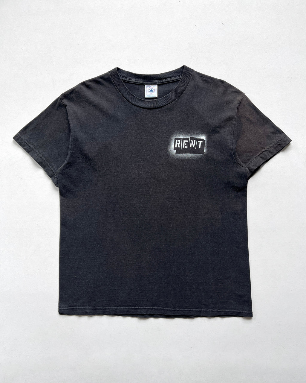 1990S SUN FADED 'RENT, NO DAY BUT TODAY' TEE (M)