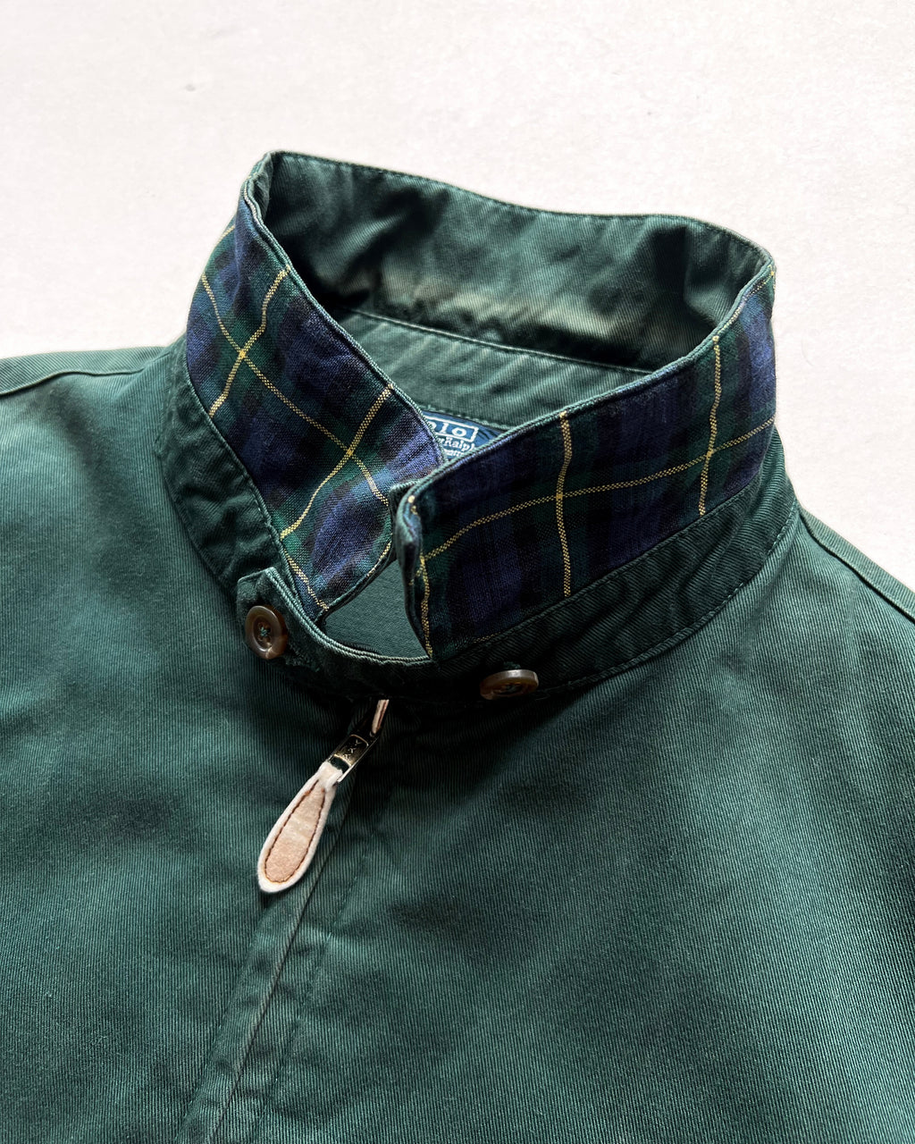 1990S EMERALD GREEN POLO RALPH LAUREN HARRINGTON JACKET (L)