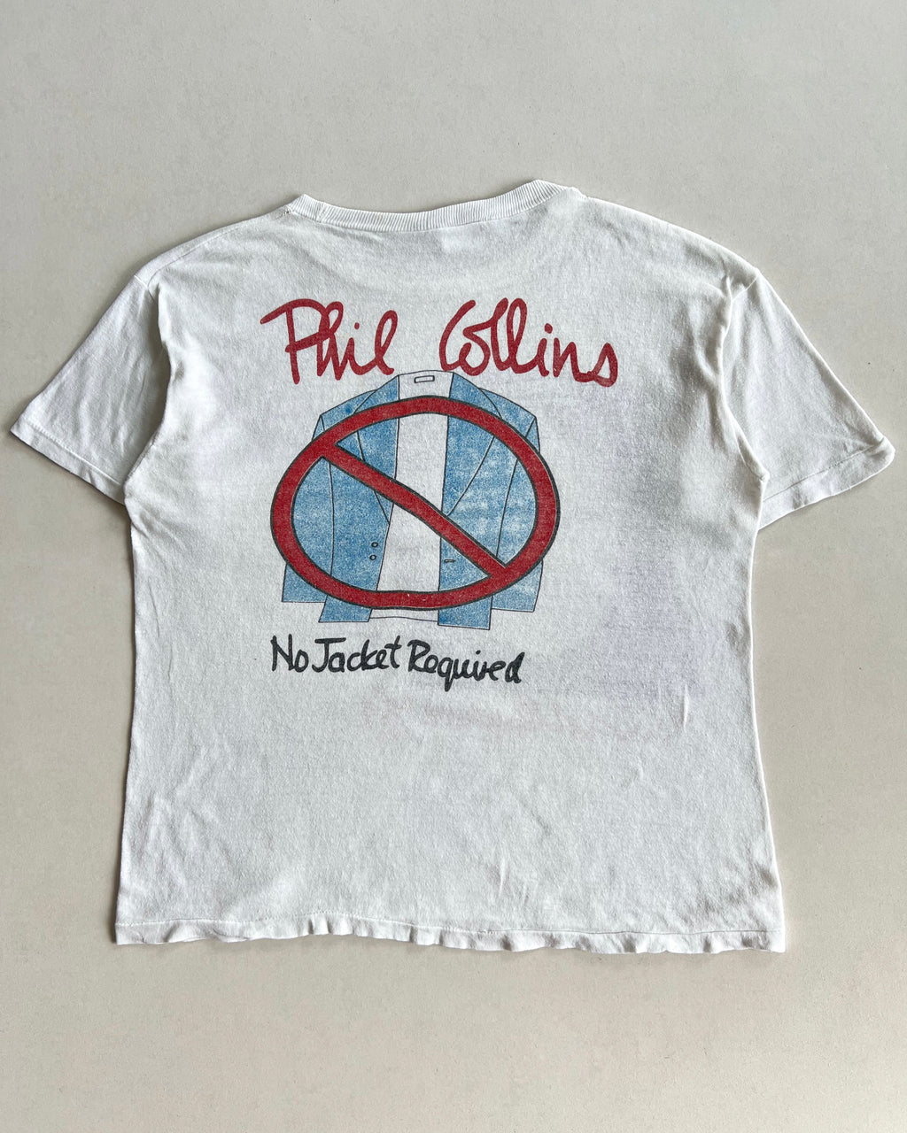 1985 PHIL COLLINS 'NO JACKET REQUIRED' TOUR TEE (M)